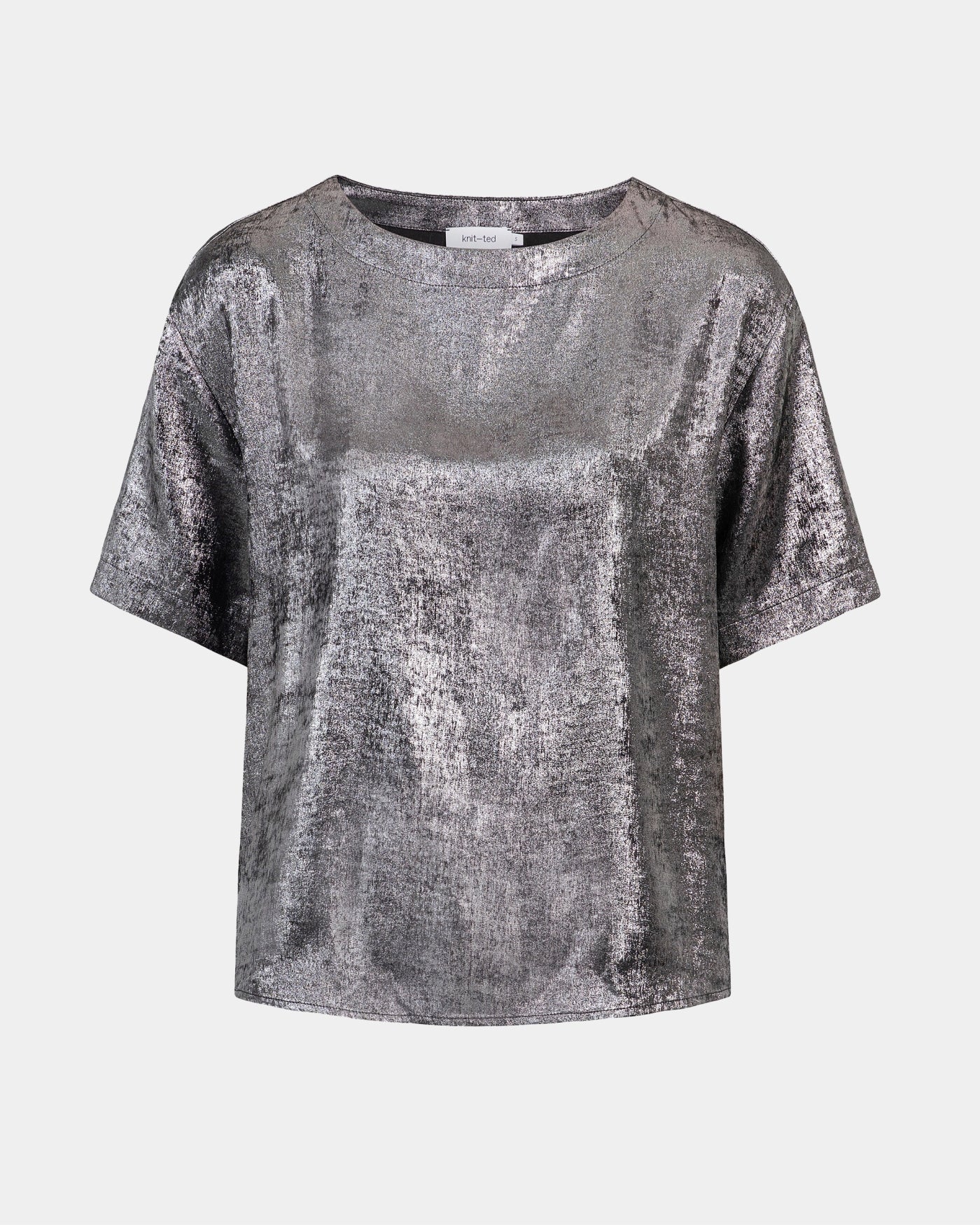 KNIT-TED Varah Top Metallic Grey