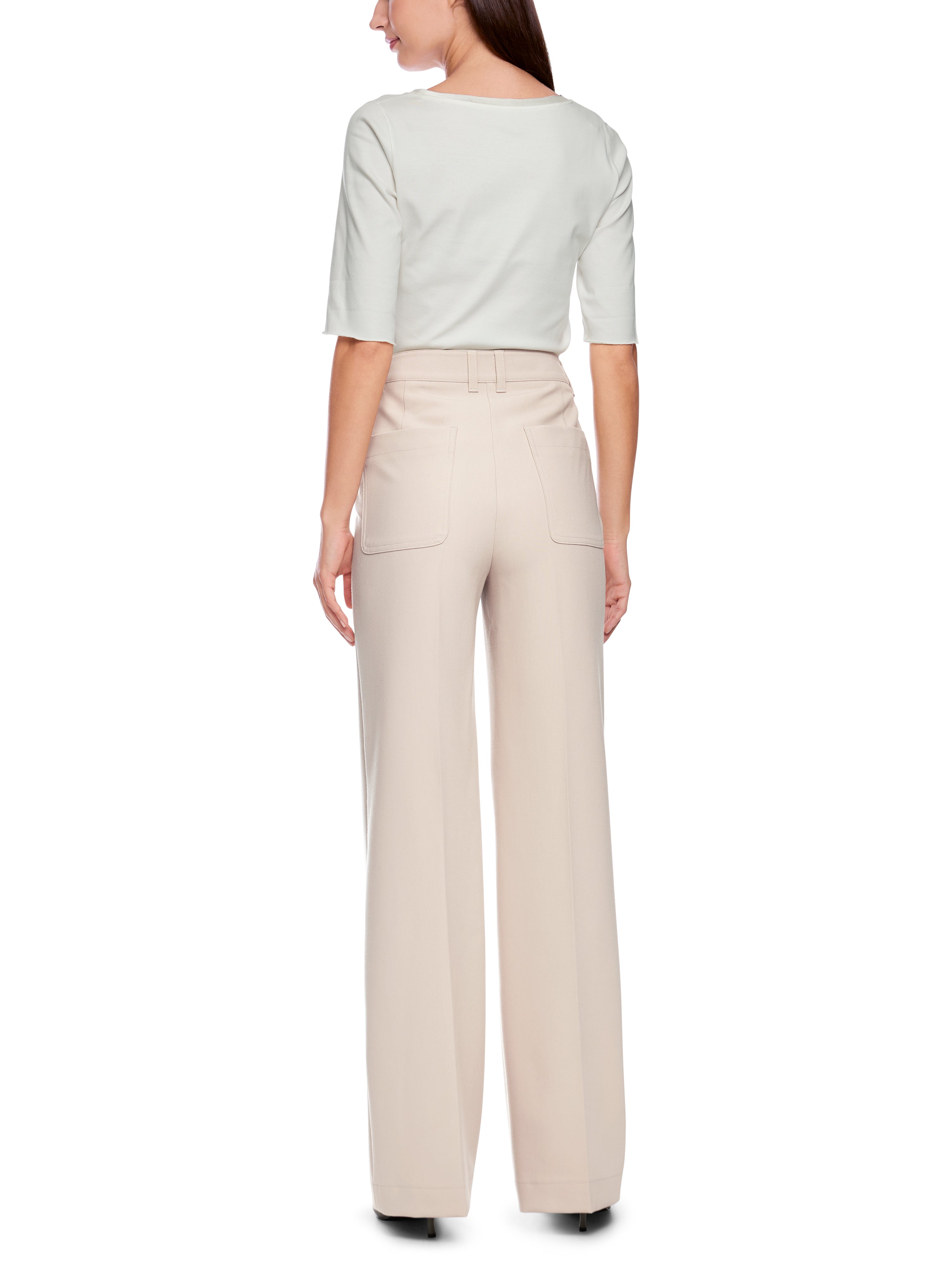 Marc Cain WARRI Wide Fit Pants ZP81.26W77 Warm Stone