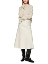 Marc Cain Collections Knitted in Germany Boiled Wool Skirt ZC71.19J30 Smoke