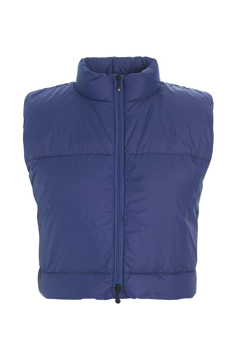 BITTE KAI RAND Feather Down Short Vest Twilight Blue