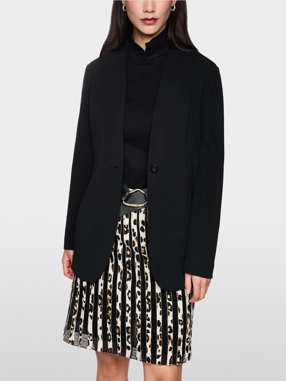 Marc Cain Collections Slightly Fitted Blazer Black ZC34.04J10