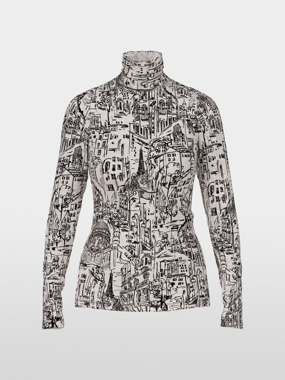 Marc Cain Collections long sleeve Top with City Motif ZC.48.12J41
