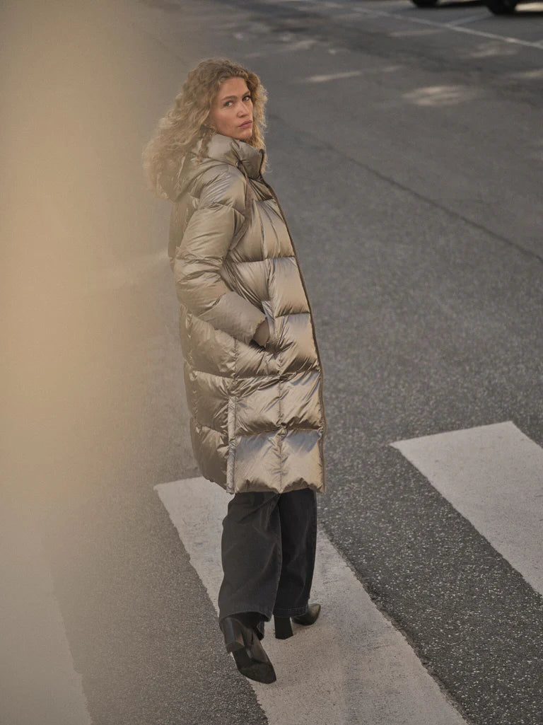 Mos Mosh Nova Down Square Coat Metallic Brindle