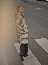 Mos Mosh Nova Down Square Coat Metallic Brindle