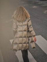 Mos Mosh Nova Down Square Coat Metallic Brindle