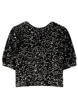 COSTER COPENHAGEN Sequins Jacket with Ribbons Black / Silver