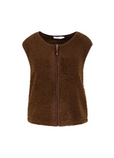 COSTER COPENHAGEN JAMIE Fleece Vest Chocolate Brown