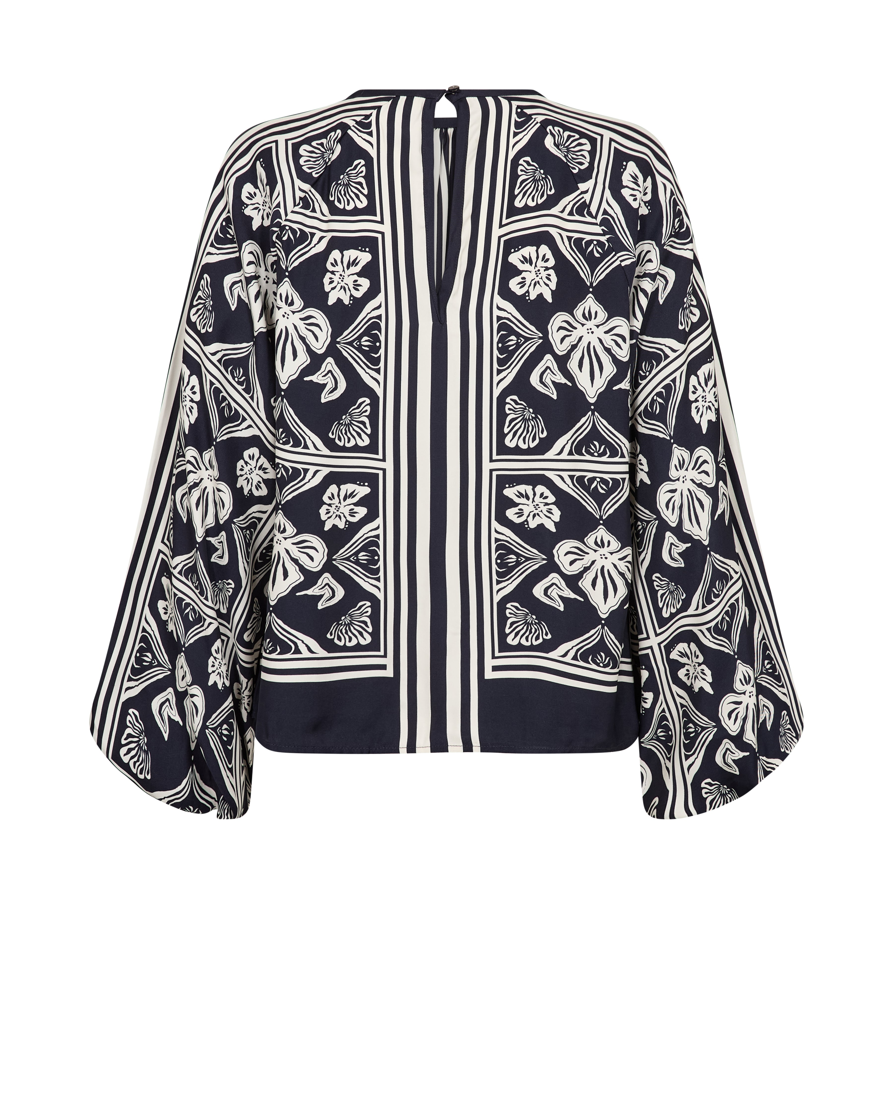 Mos Mosh Milkey Lino Cut Blouse Salute Navy