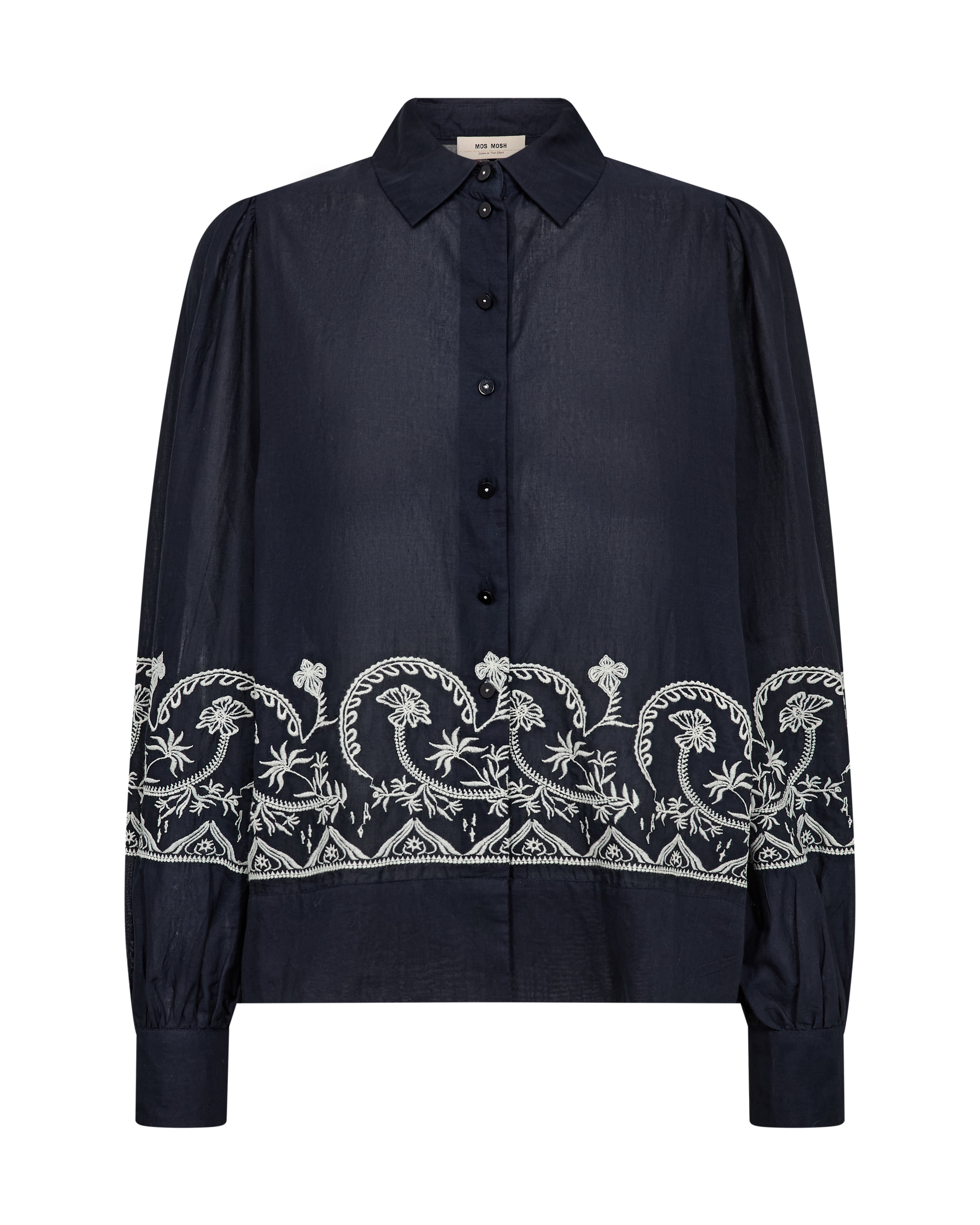 Mos Mosh Silca Lino Shirt Salute Navy