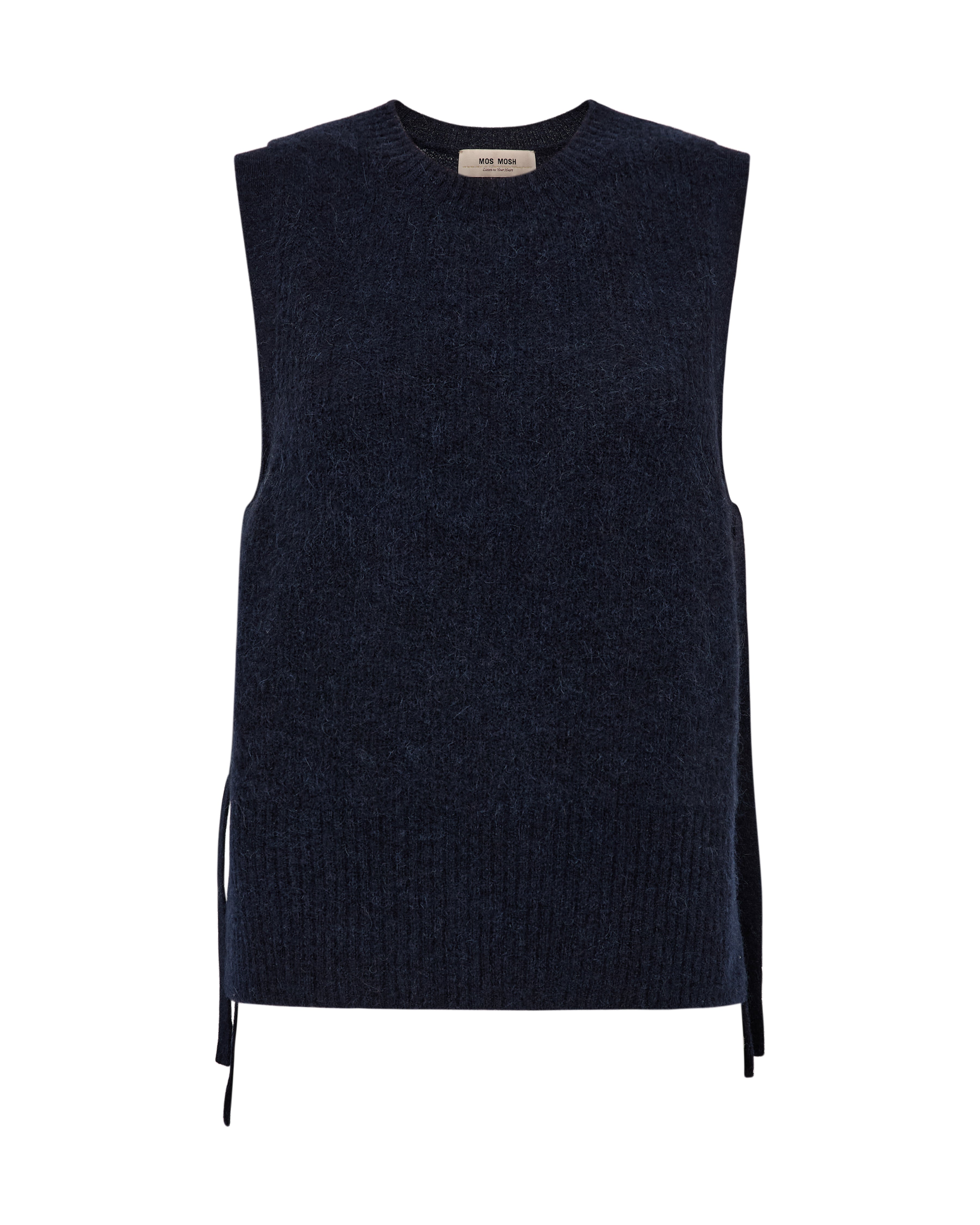 Mos Mosh Thora Tie Knit Grey Salute Navy