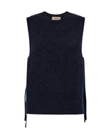 Mos Mosh Thora Tie Knit Grey Salute Navy