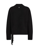 Mos Mosh Eshala Fringe V-Neck Knit Black