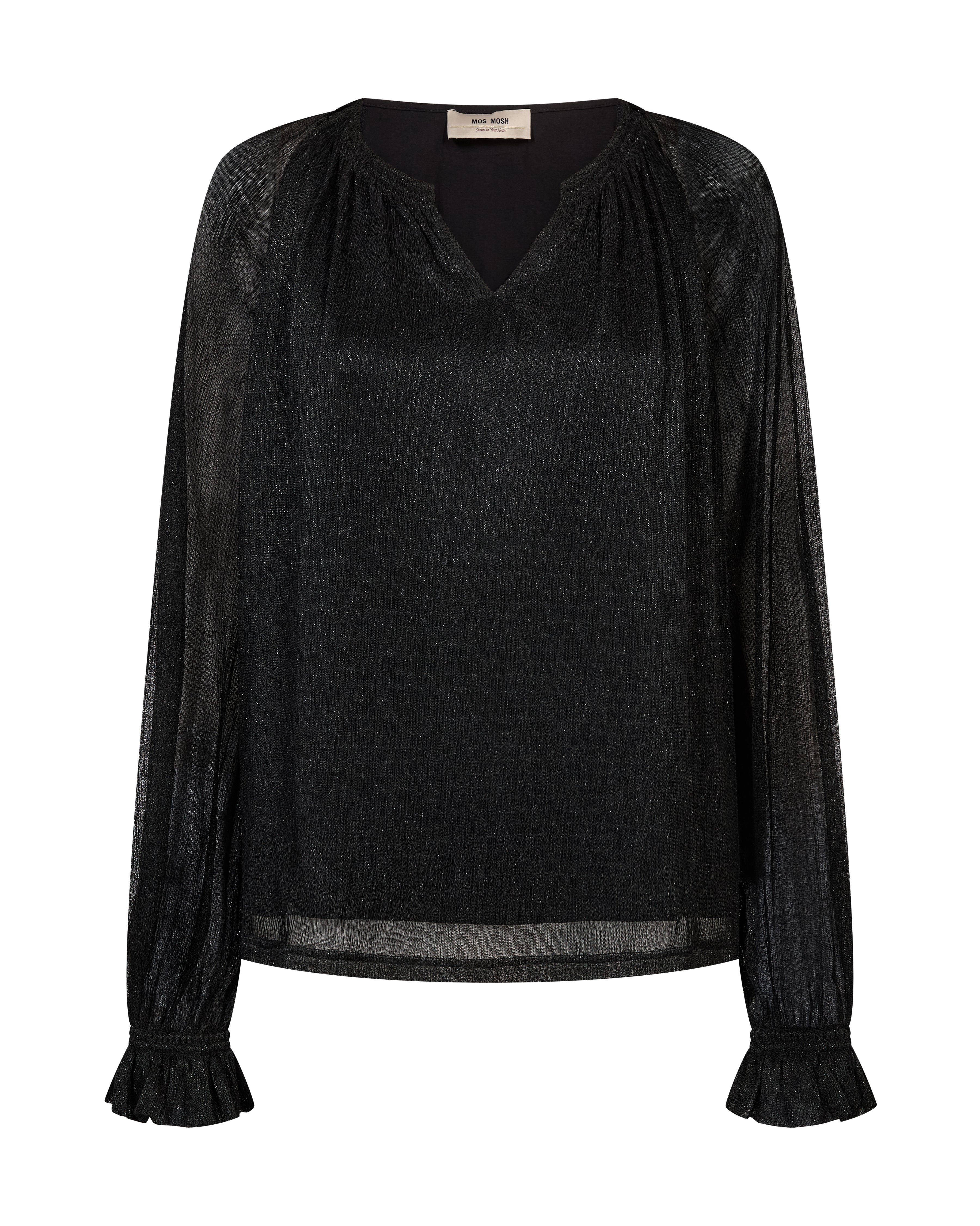 Mos Mosh Ximena Glam V-neck Blouse Black