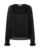 Mos Mosh Ximena Glam V-neck Blouse Black