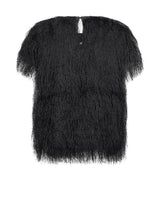 Mos Mosh Brim Faux Fur Tee Black