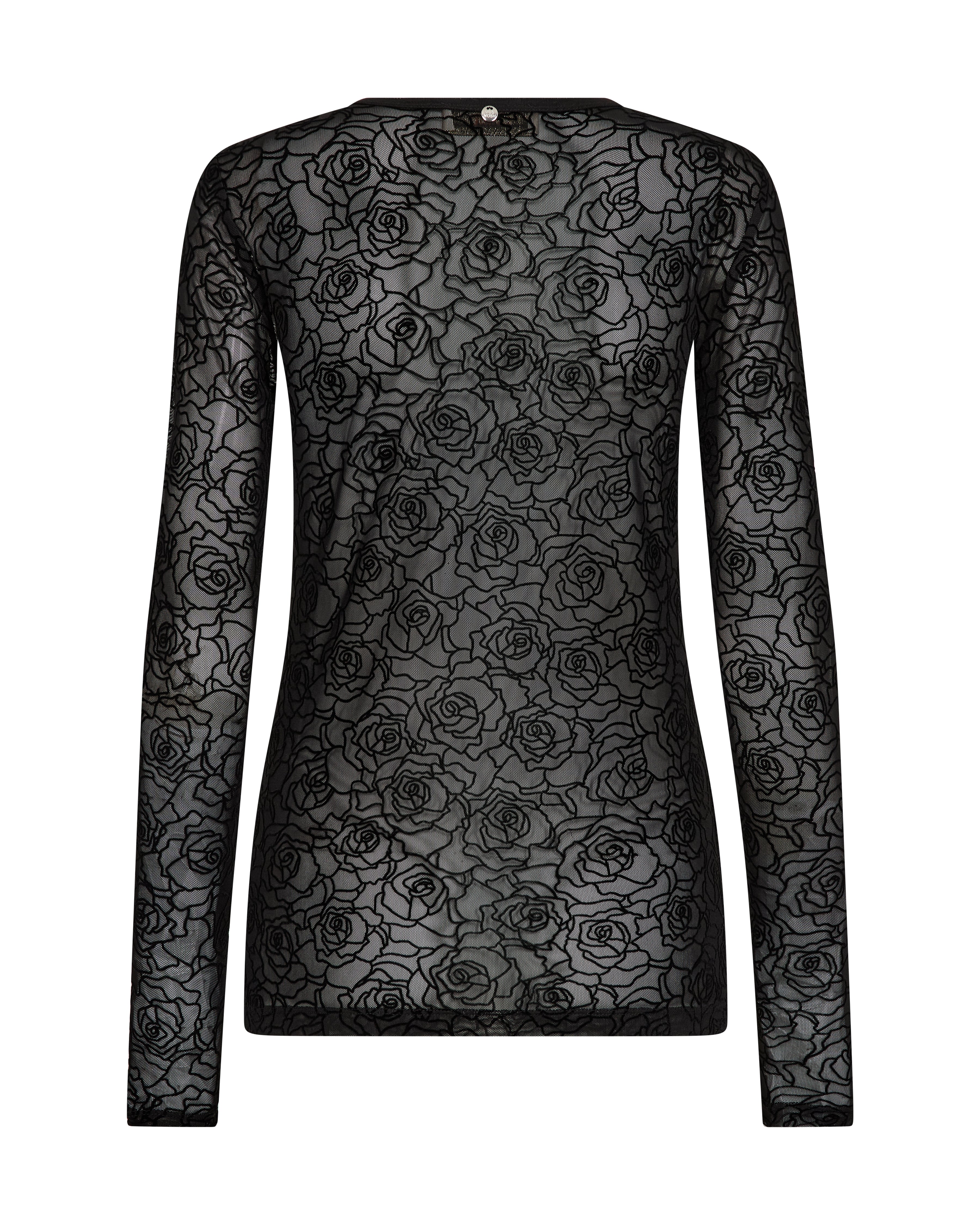 Mos Mosh Rose Mesh Blouse Black