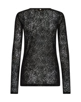 Mos Mosh Rose Mesh Blouse Black