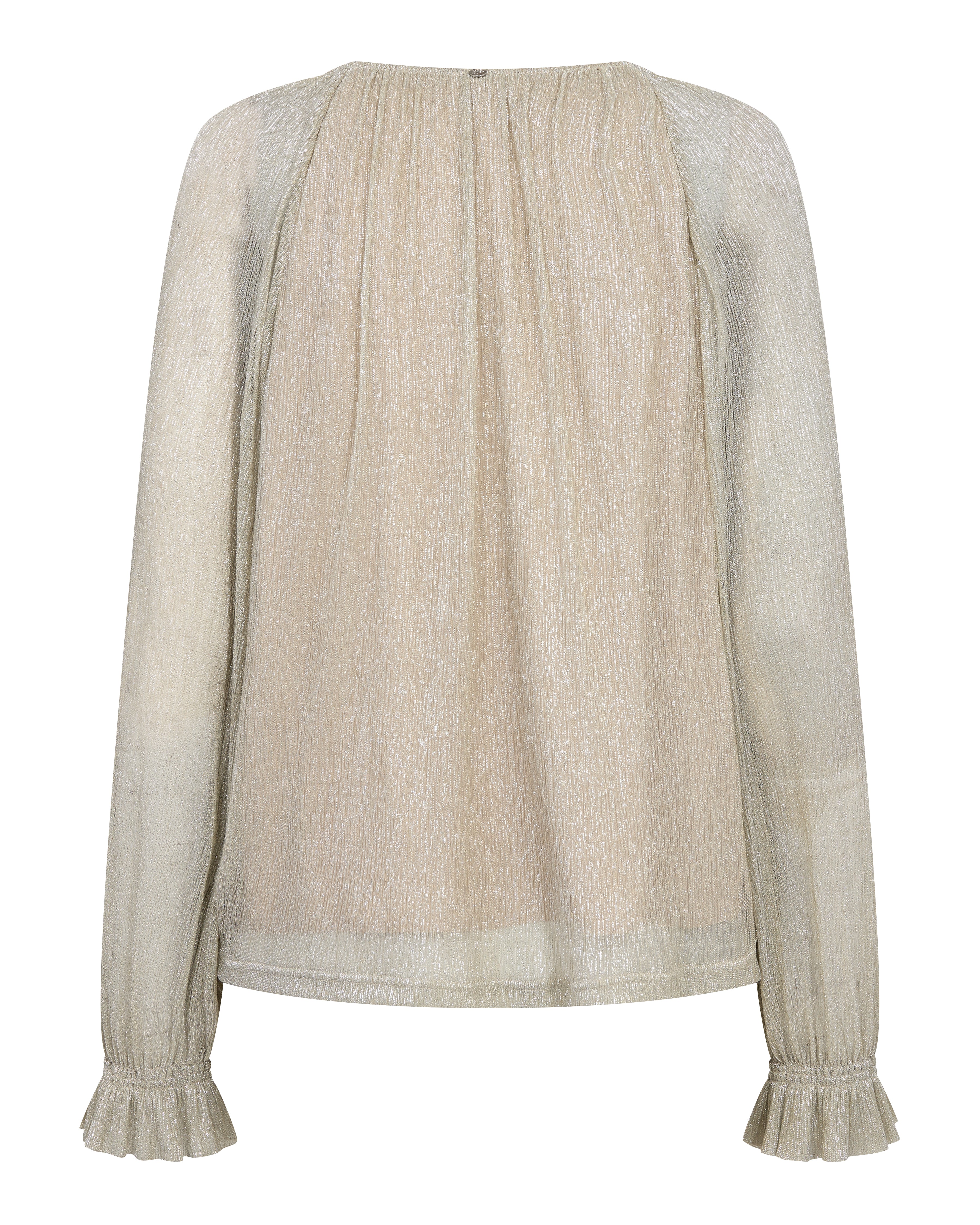 Mos Mosh Ximena Glam V-neck Blouse Mourning Dove