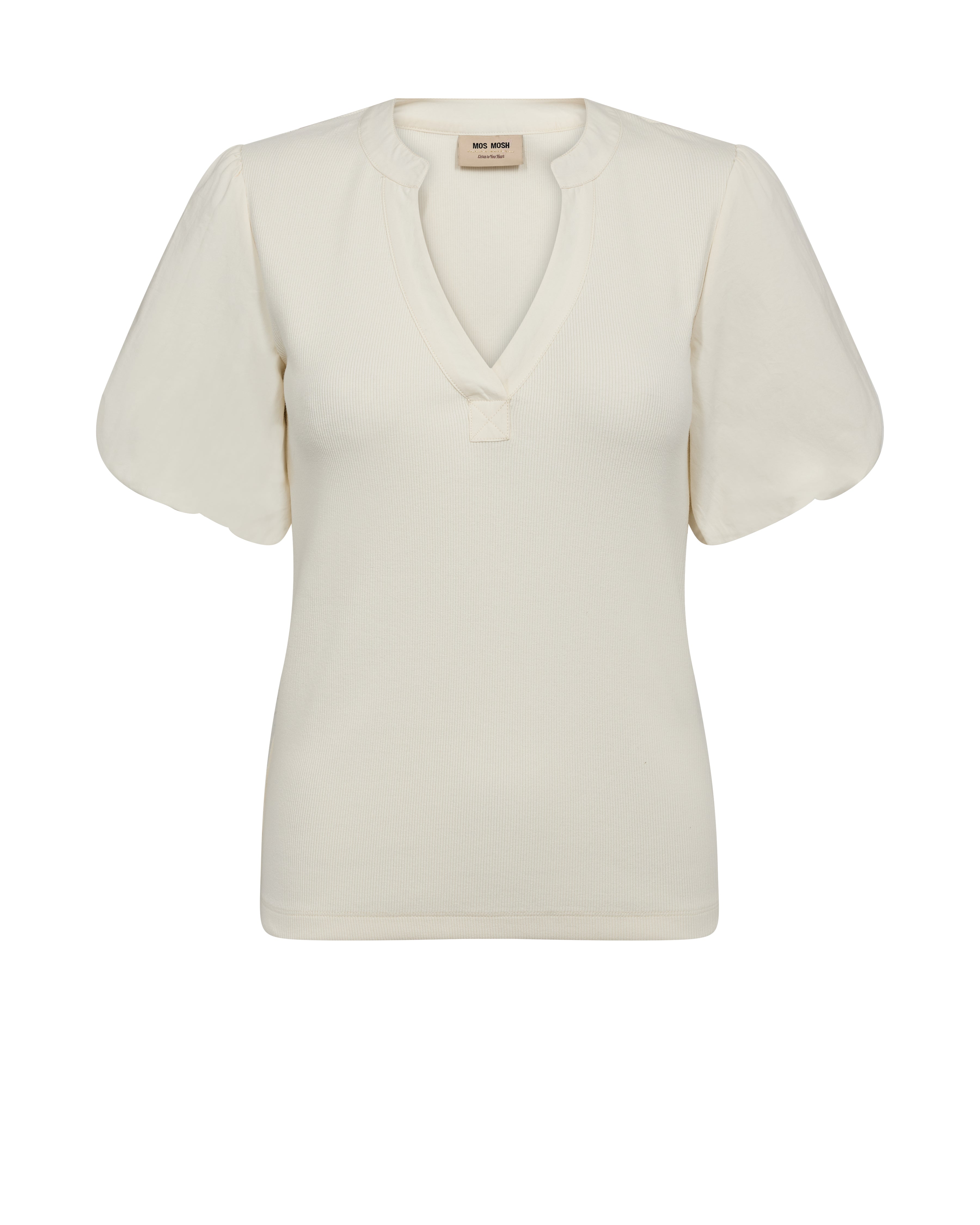 Mos Mosh Jada Puff Sleeve Tee Ecru