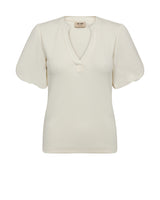 Mos Mosh Jada Puff Sleeve Tee Ecru