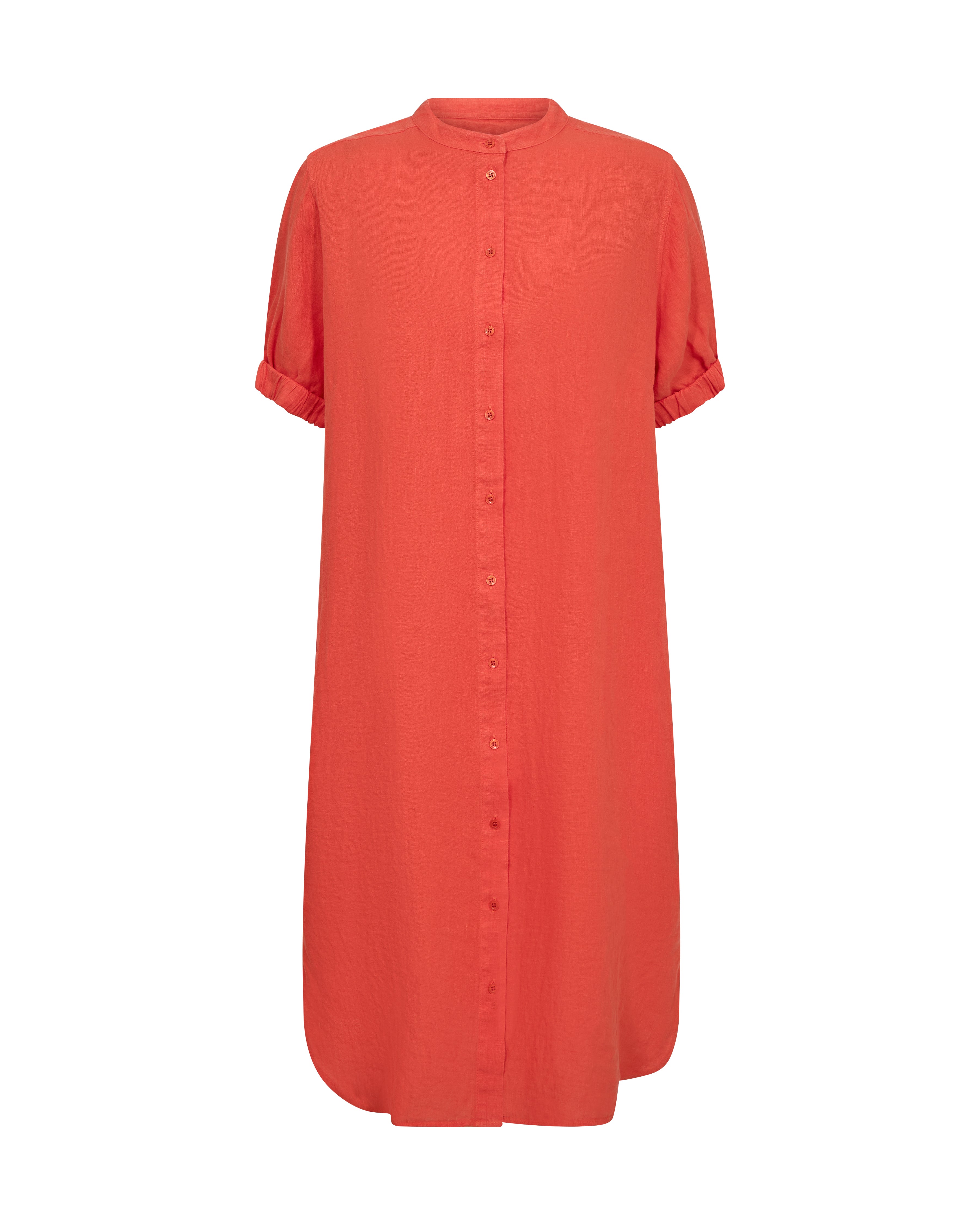 Mos Mosh Arleth Linen Dress Shirt Spicy Orange