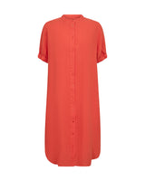 Mos Mosh Arleth Linen Dress Shirt Spicy Orange