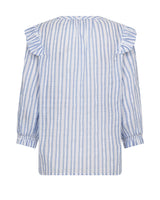 Mos Mosh Debby Stripe Shirt Brunnera Blue