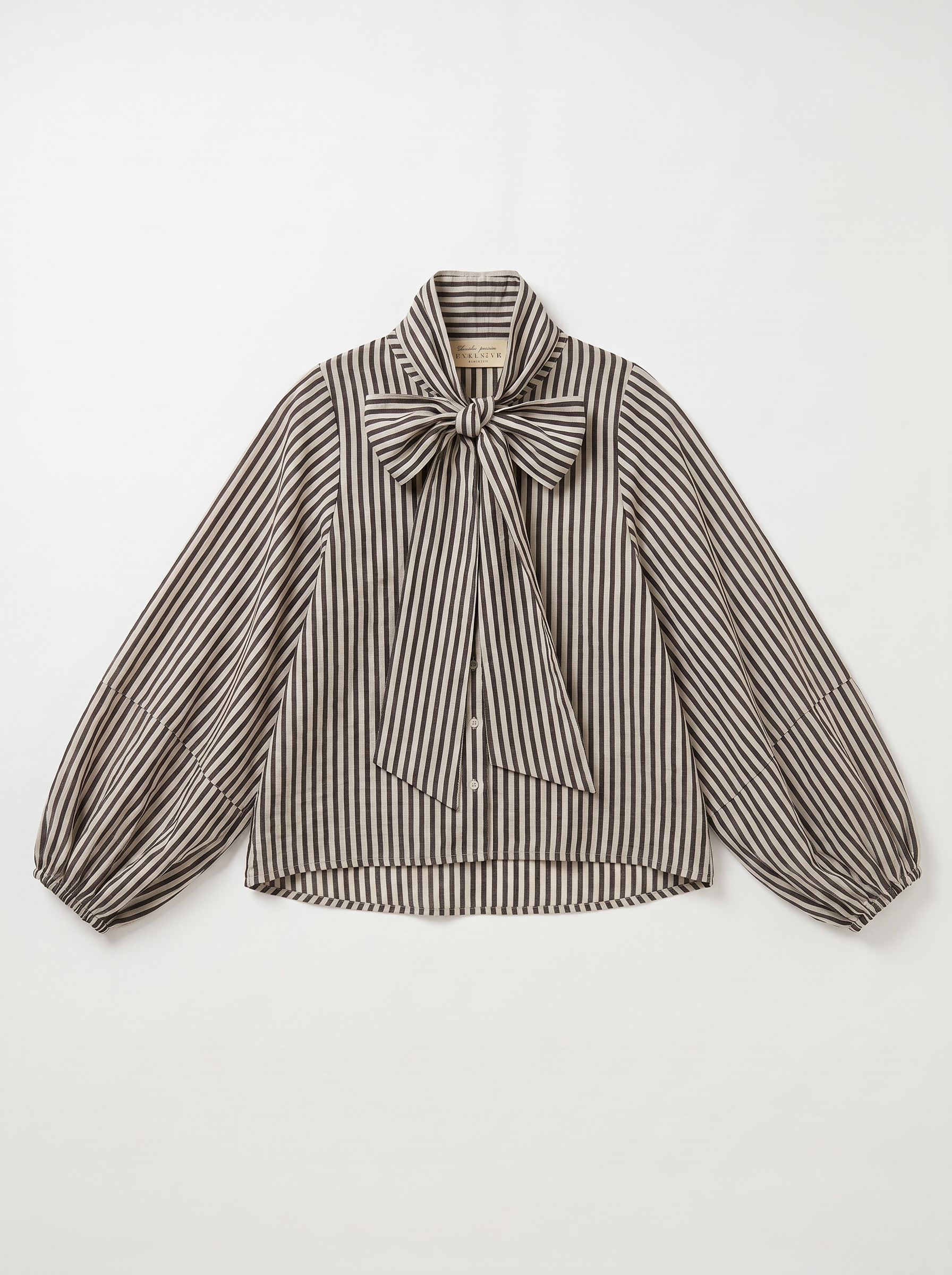FROCKS CARLY Stripe Puff Blouse Cashmere