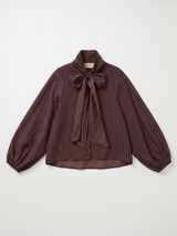 FROCKS CARLY Stripe Puff Blouse Acai