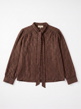 FROCKS CINDY Tie Blouse Cinnamon