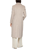 Marc Cain Additions Fitted Coat in Alpaca Wool Blend Warm Stone ZA11.03W76