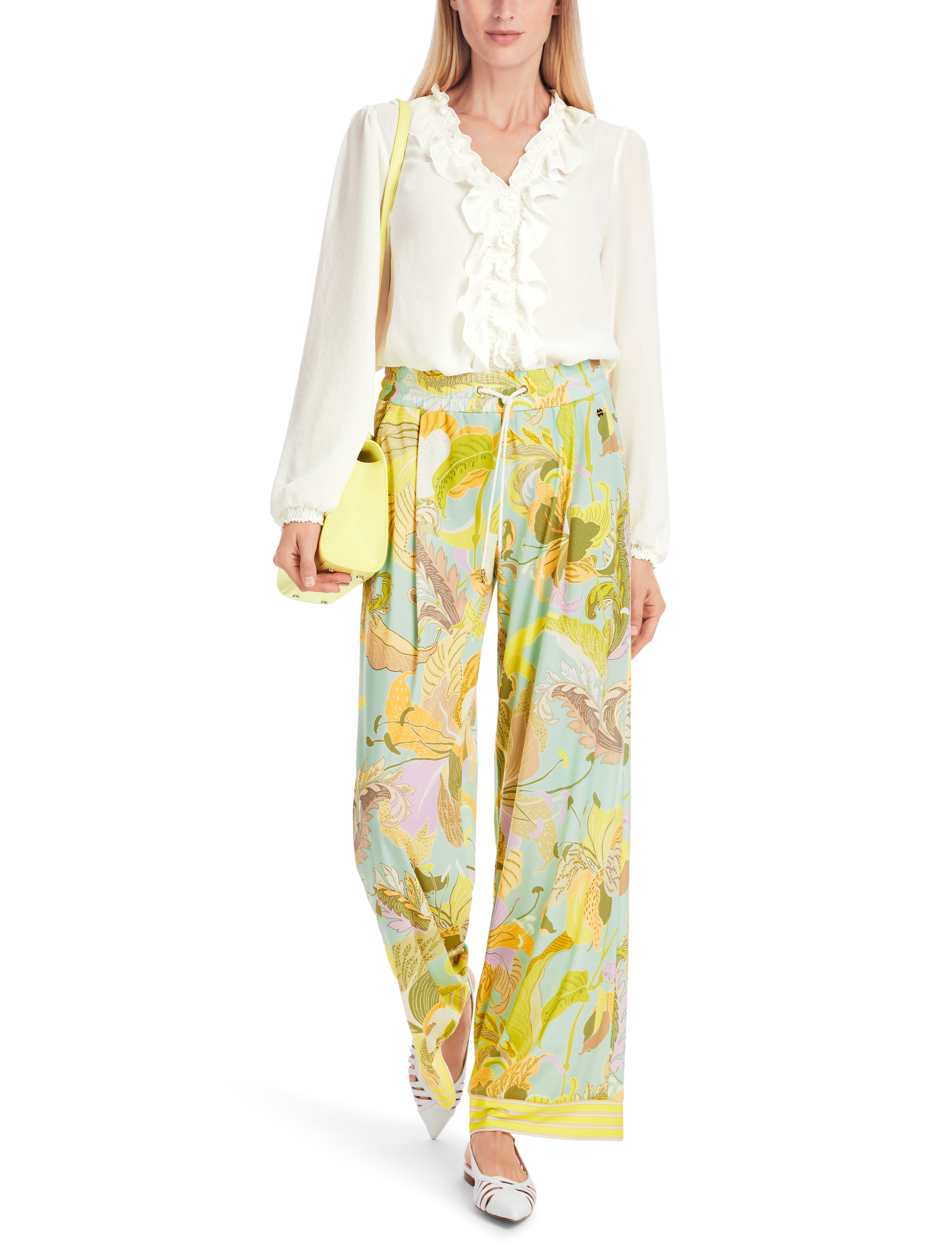 Marc Cain Collections Rethink Together ruched Blouse Off White
