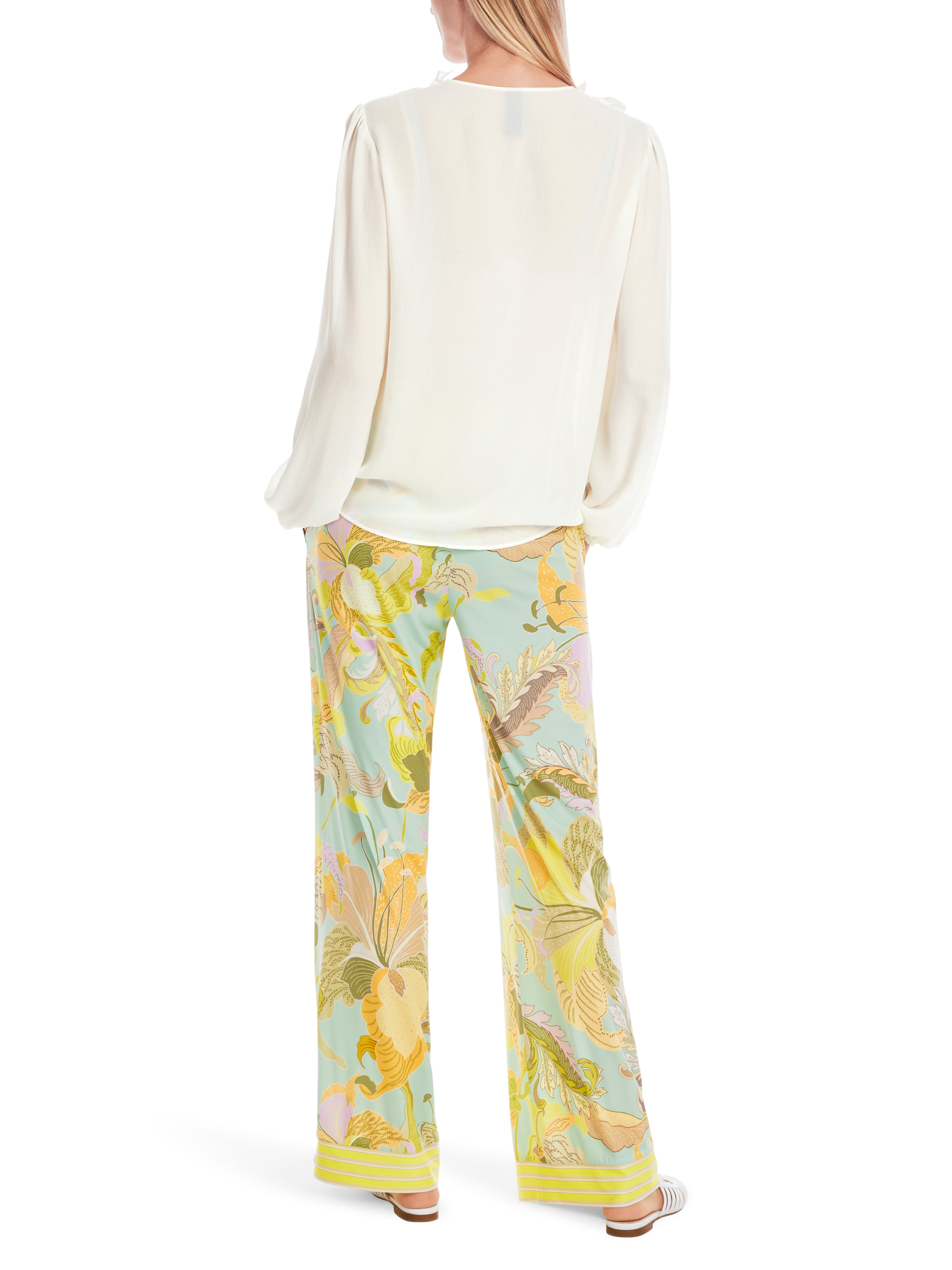 Marc Cain Collections Rethink Together ruched Blouse Off White