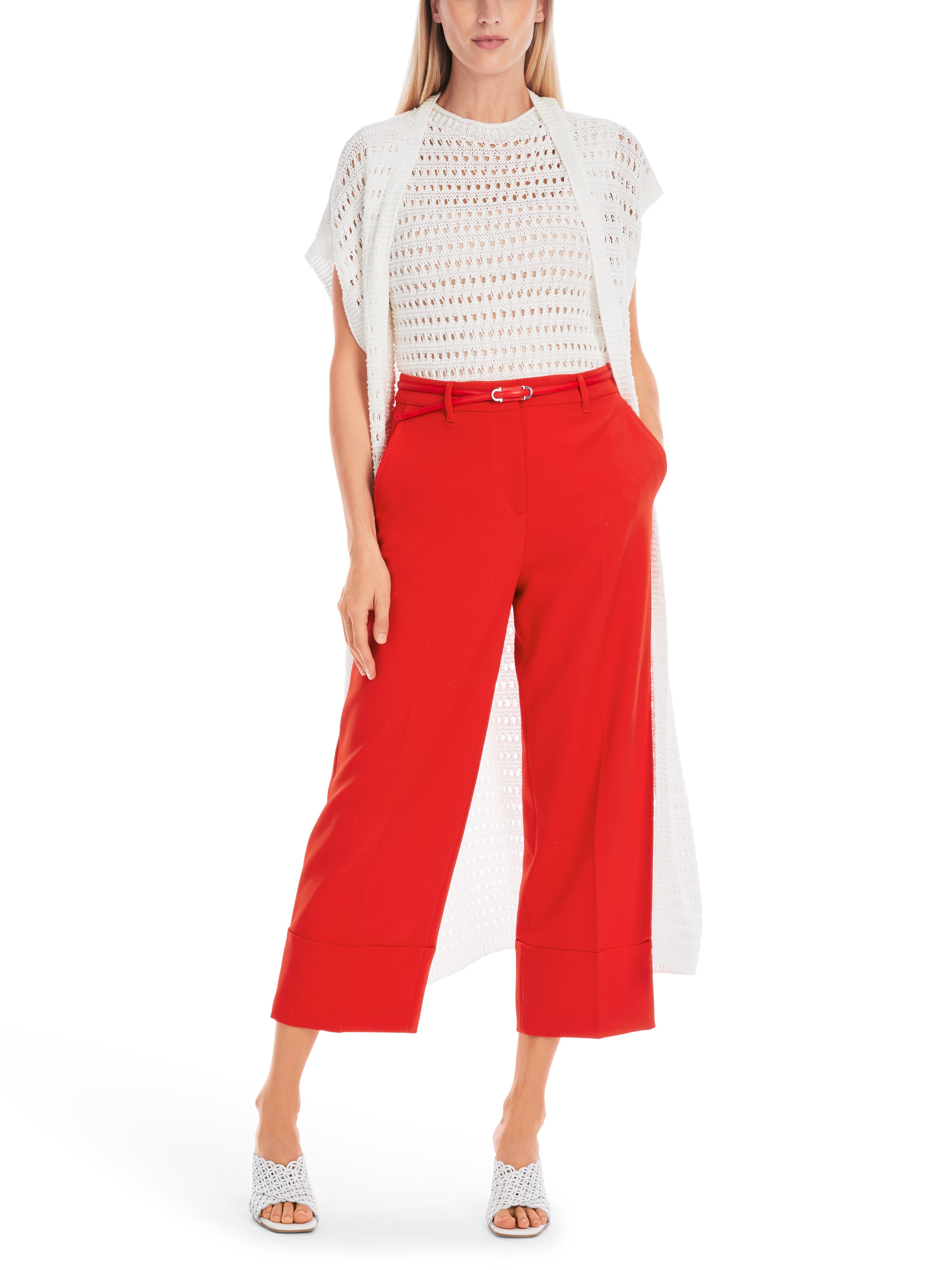 Marc Cain Collections WUKARI High Waist Pants Flame Red