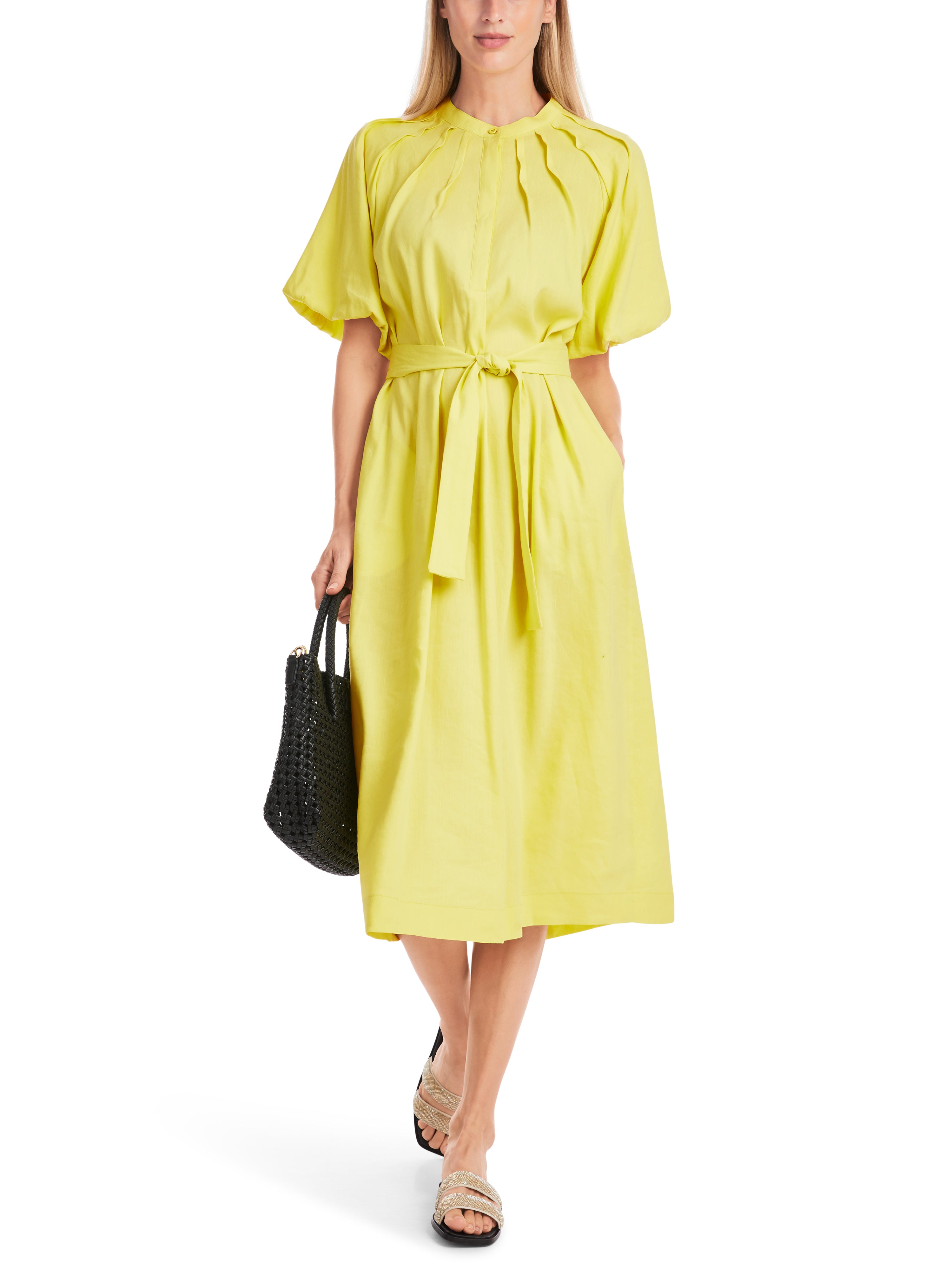 Marc Cain Collections Dress with Pleats Yellow
