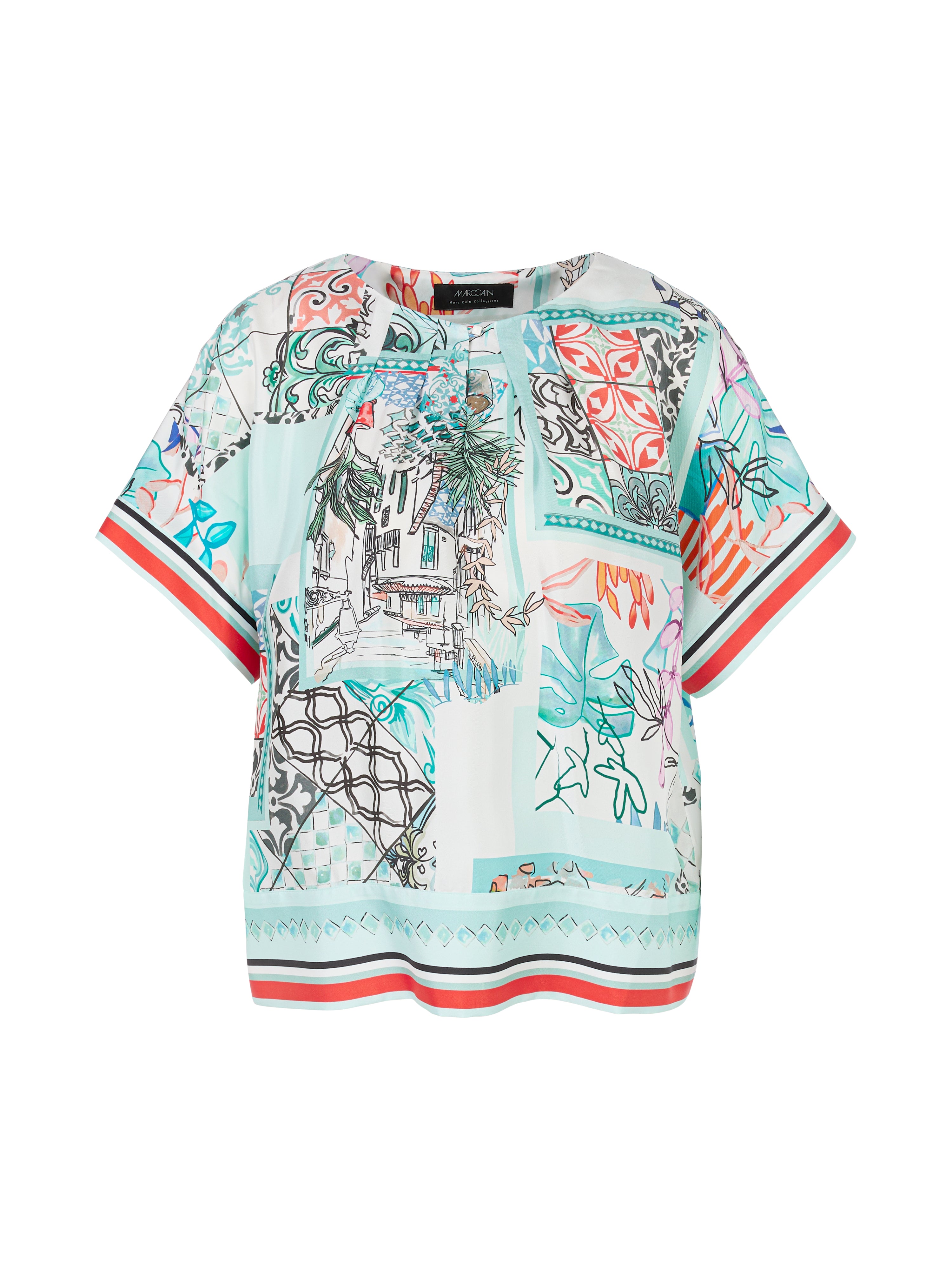 Marc Cain Collections 100% Silk Blouse in Kimono Style