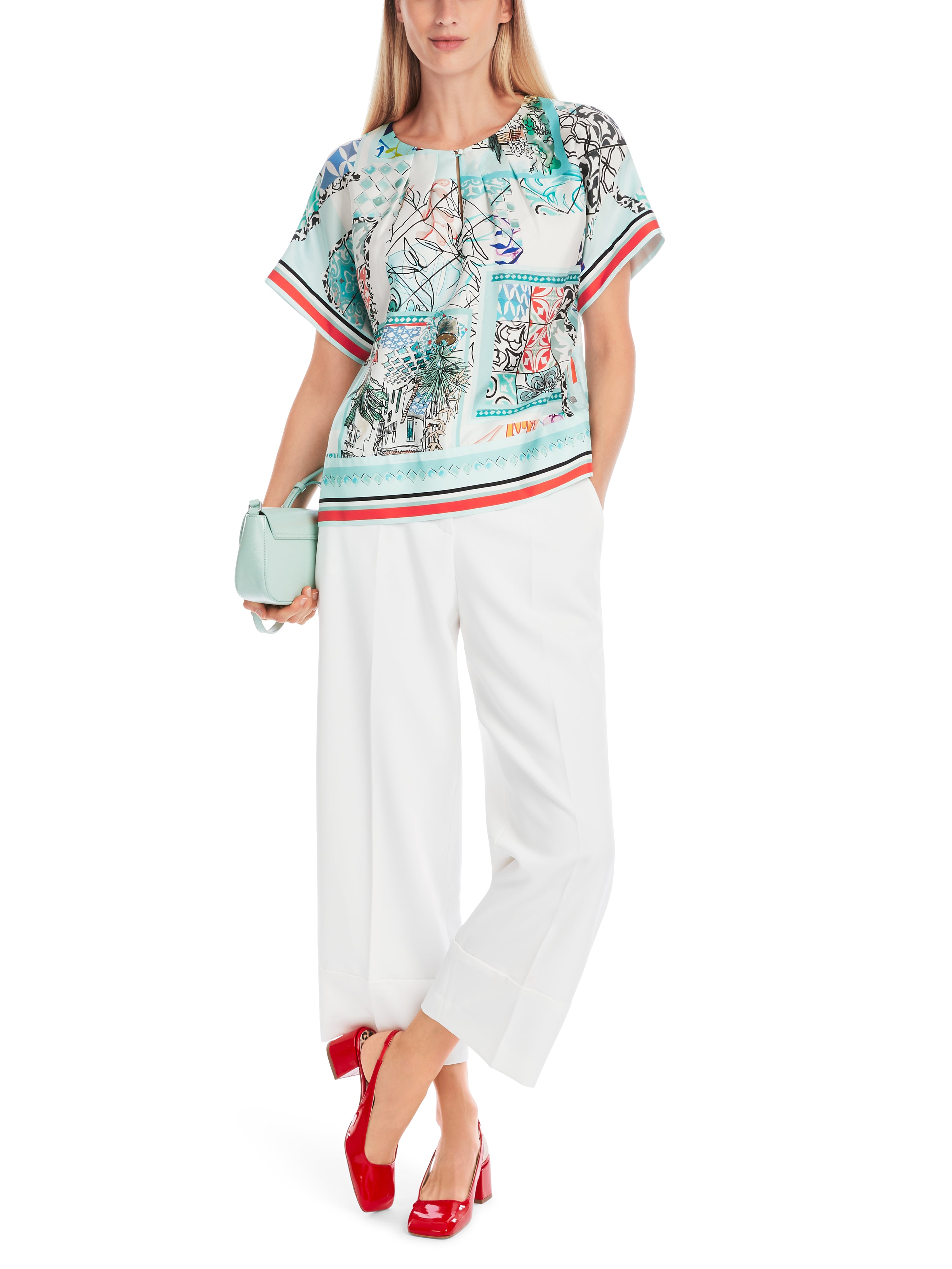 Marc Cain Collections 100% Silk Blouse in Kimono Style