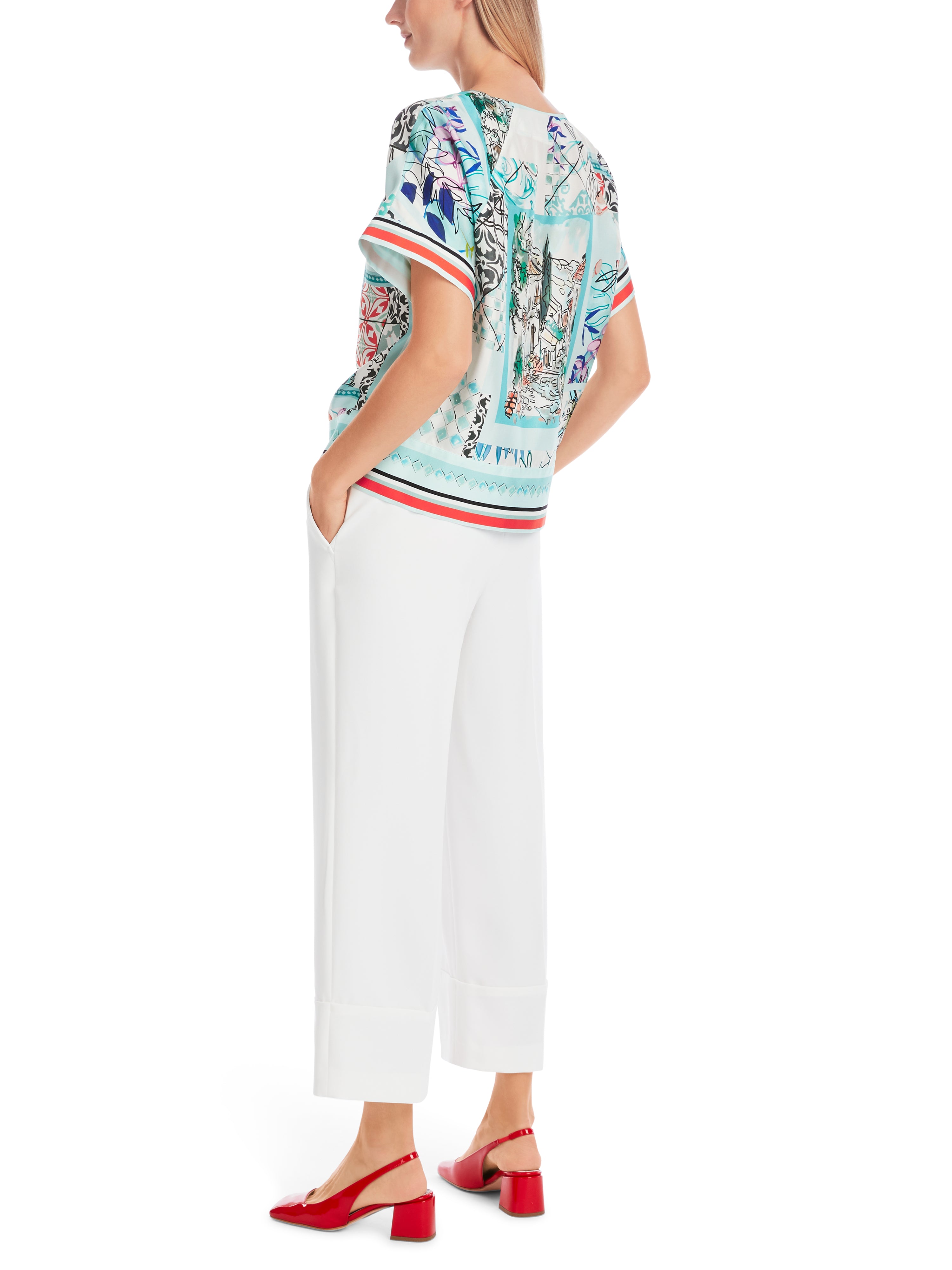Marc Cain Collections 100% Silk Blouse in Kimono Style