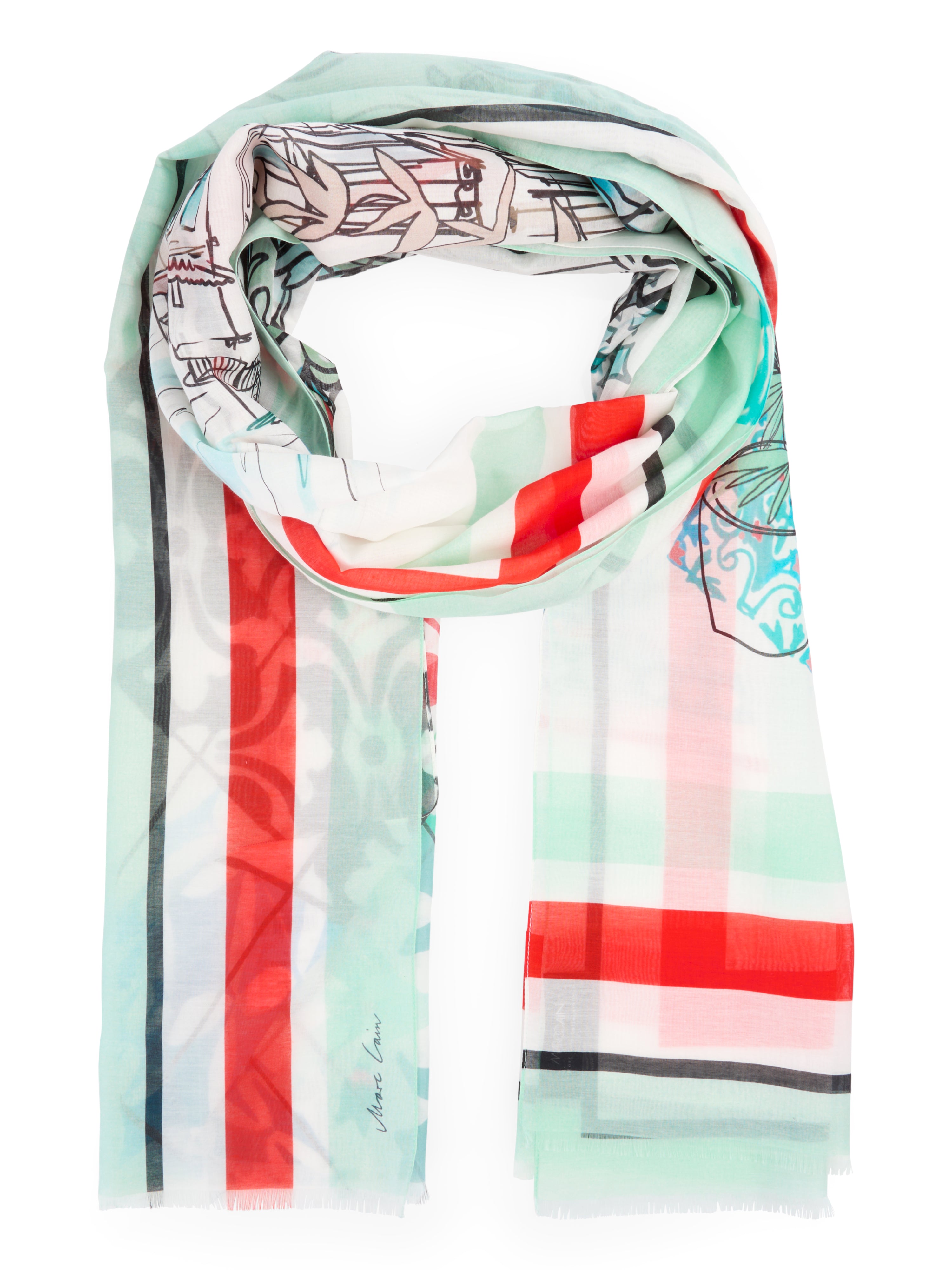 Marc Cain Collections Silk Print Scarf