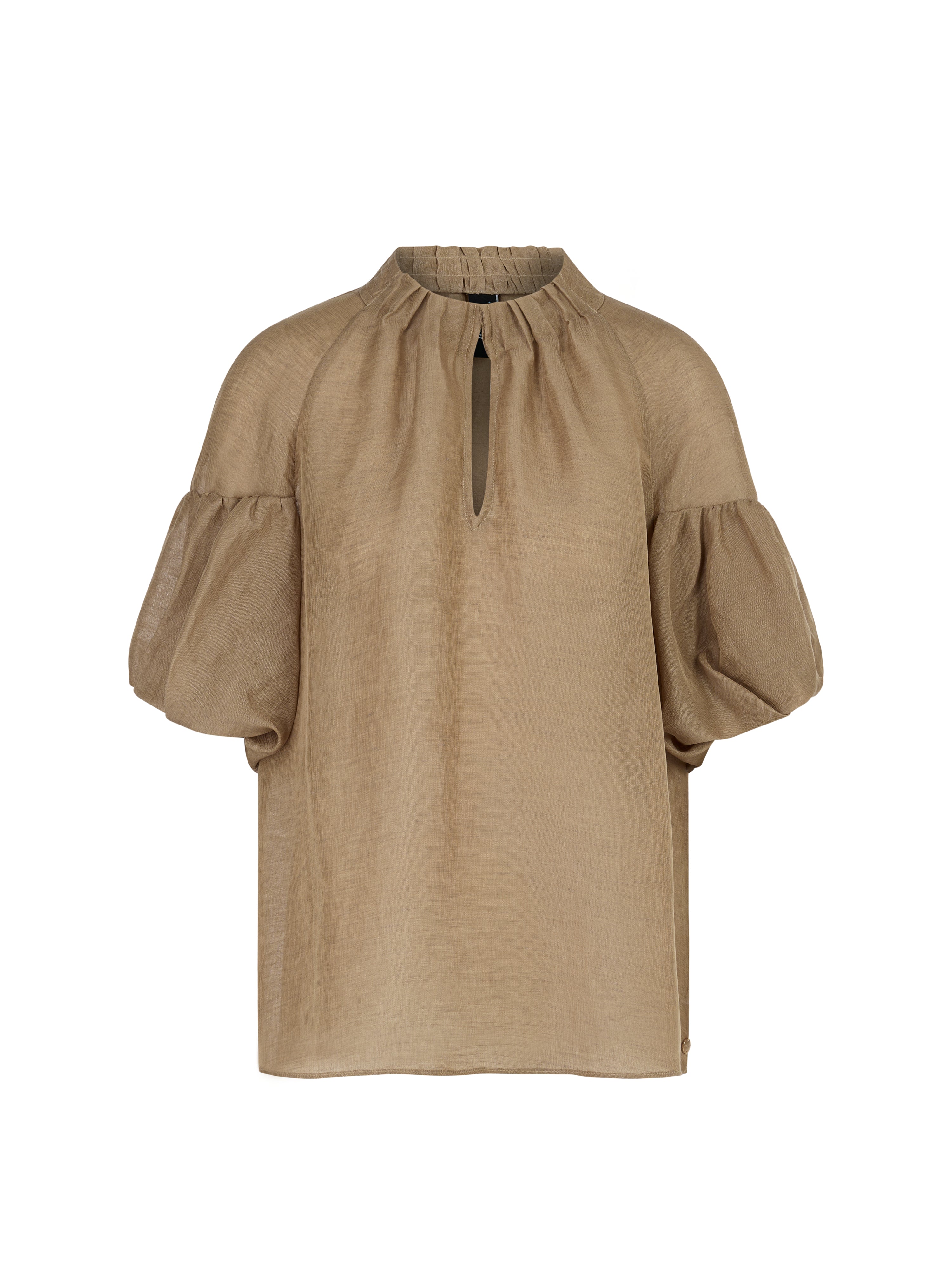 Marc Cain Collections Blouse with Balloon Sleeves Cappucino Macaron