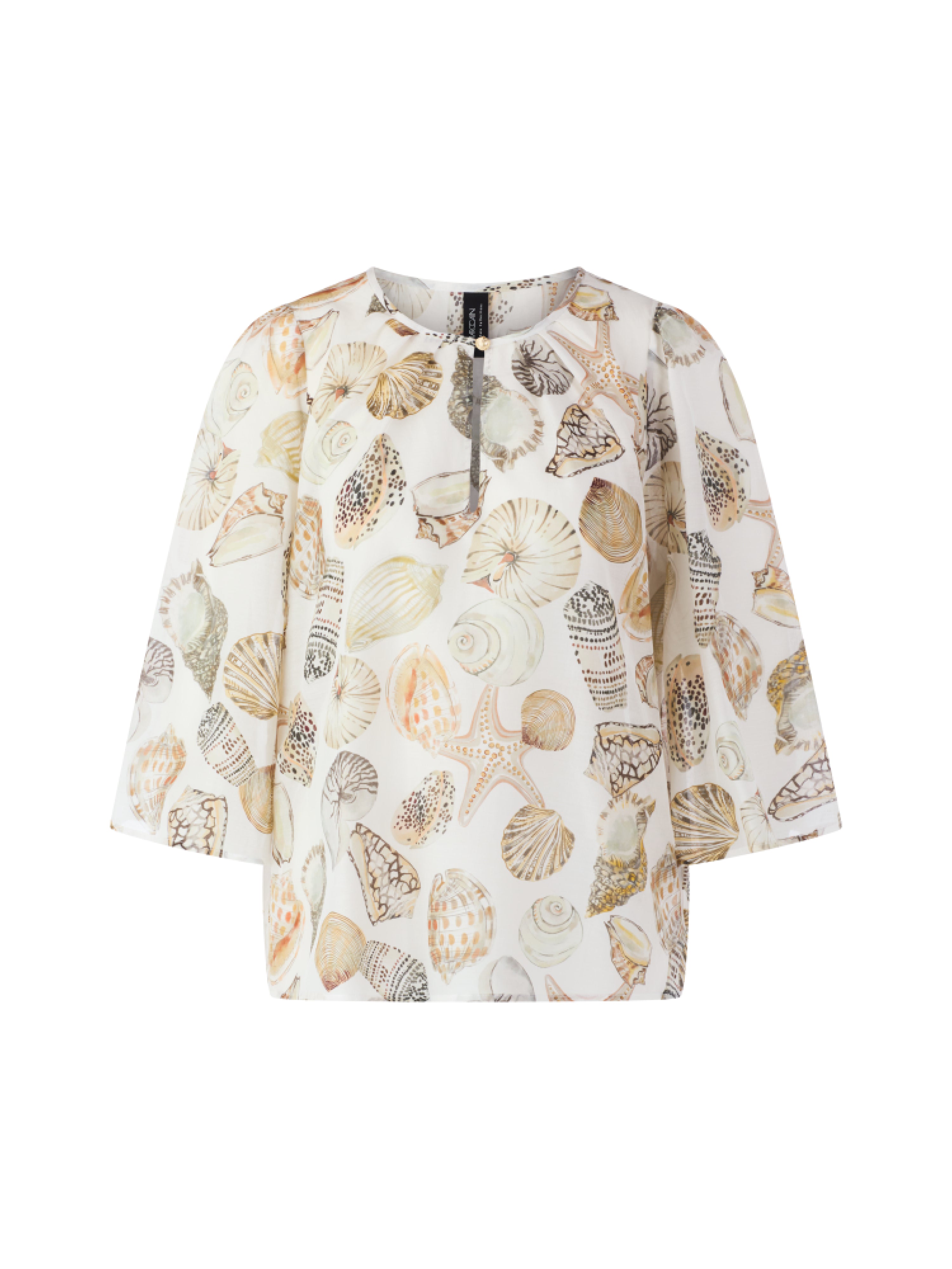 Marc Cain Blouse with Shell Print Off White AC51.38W49