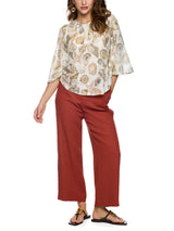 Marc Cain Blouse with Shell Print Off White AC51.38W49