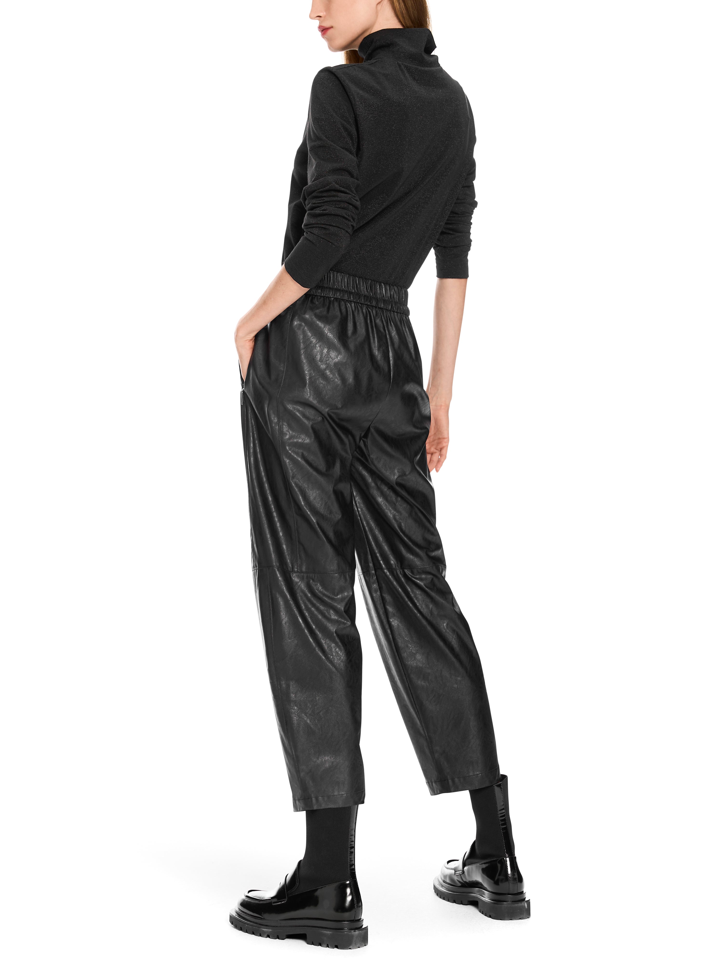 Marc Cain Collections RANCHI Relaxed Fit Pull On Pants Black BP81.35J20