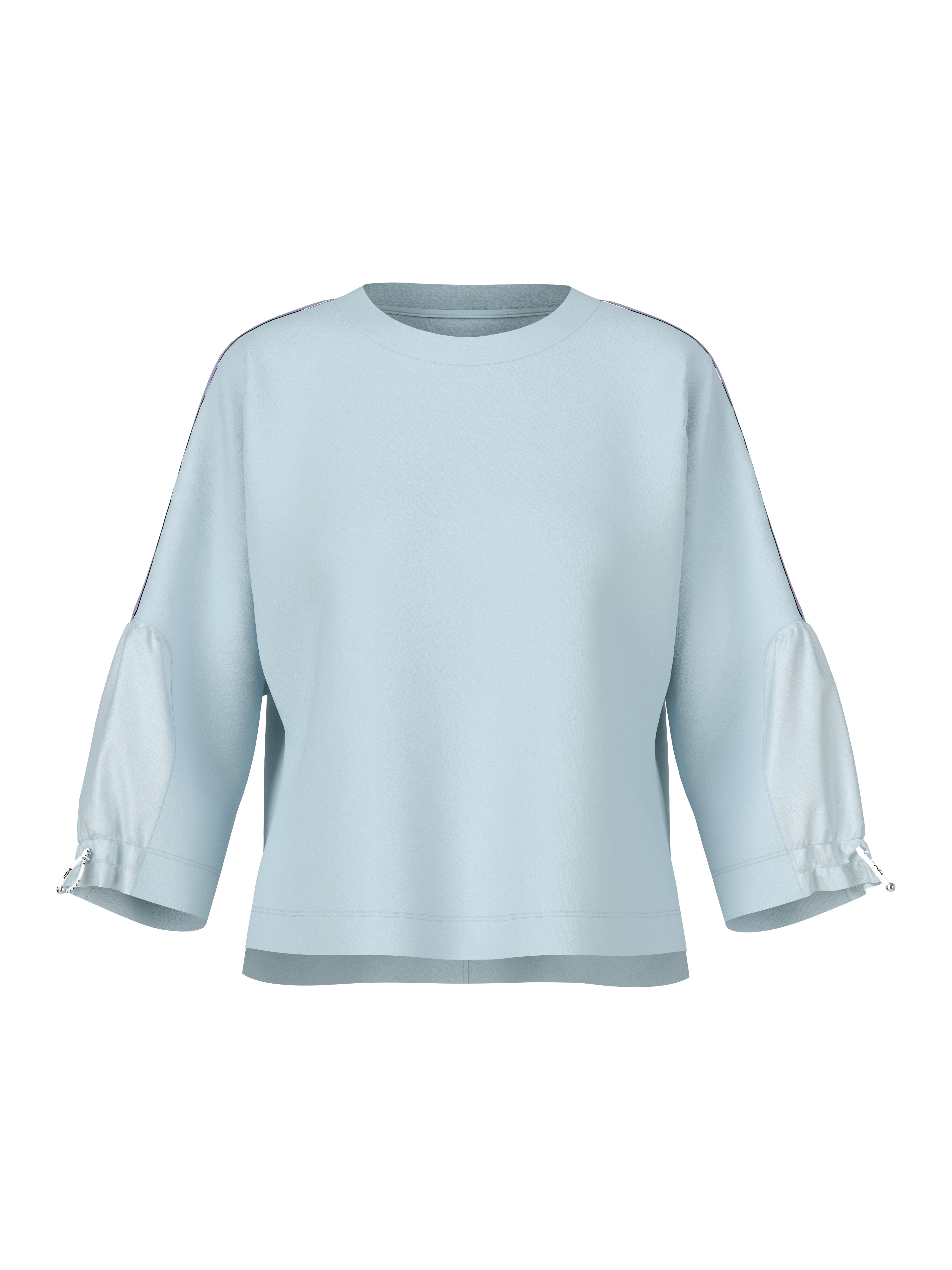 Marc Cain Sports Sweatshirt with Batwing Sleeves Soft Sky Blue