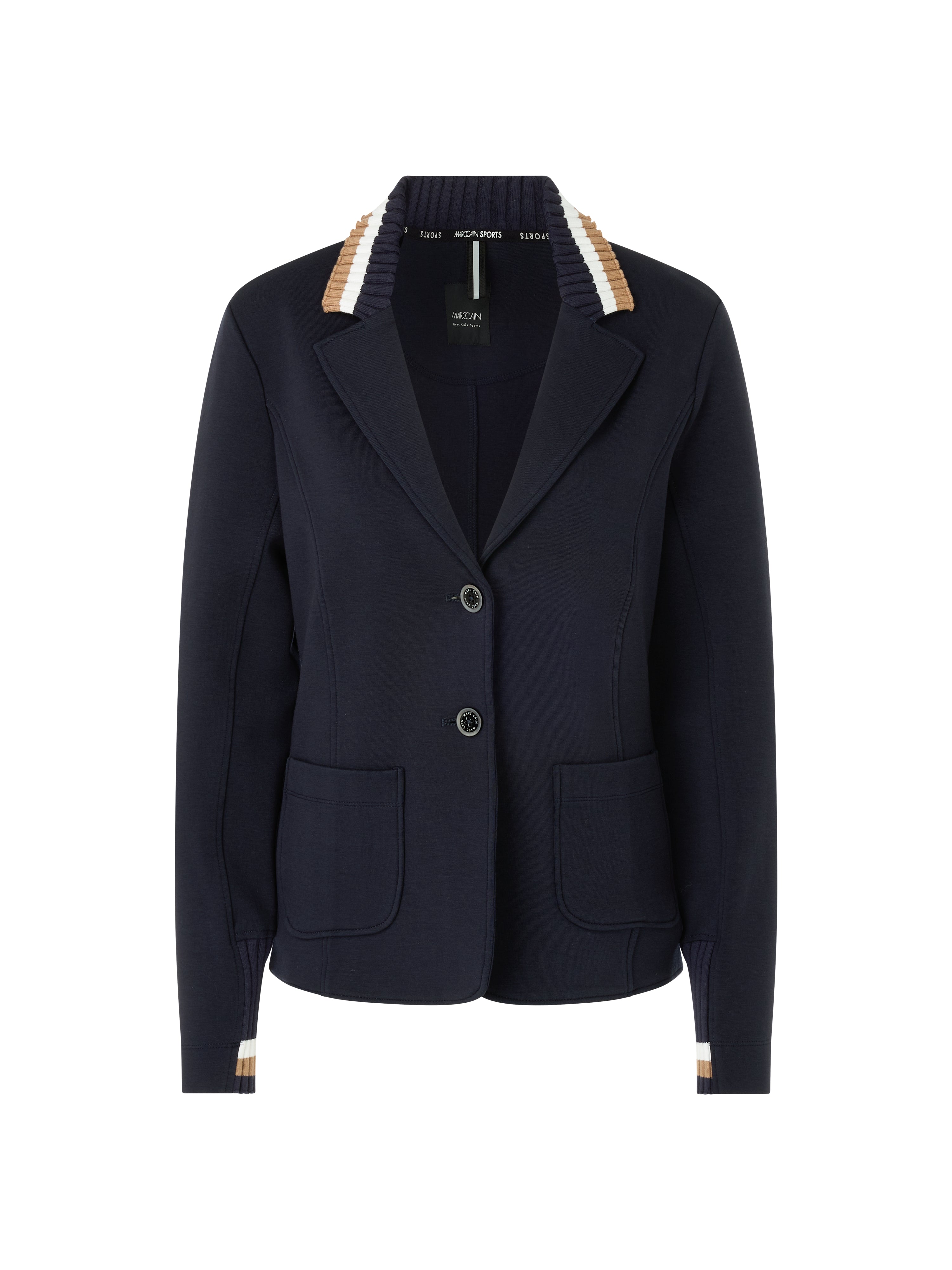 Marc Cain Sports Fitted Jersey Blazer Navy