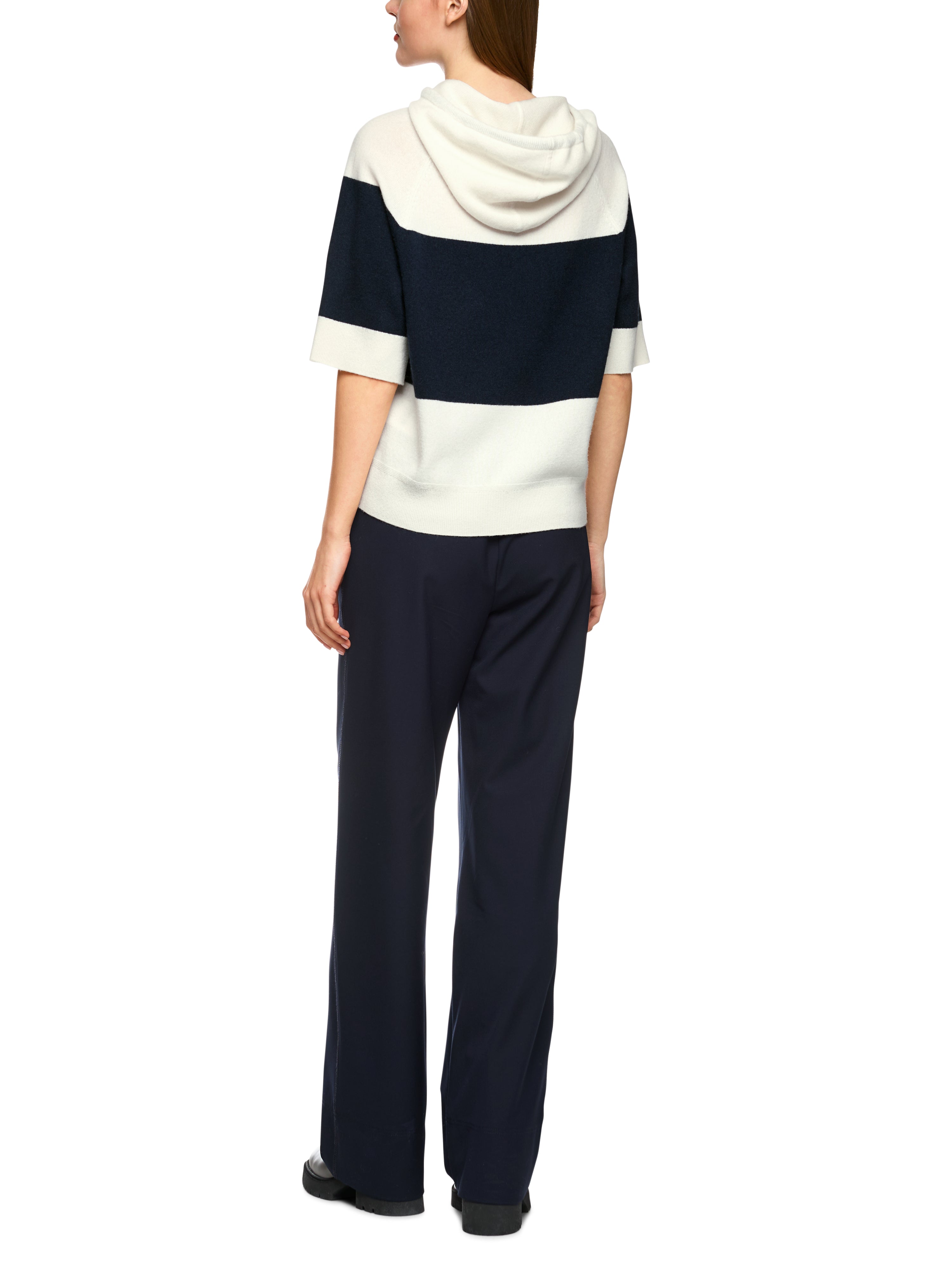 Marc Cain Sports Hooded Jumper with Cashmere Navy