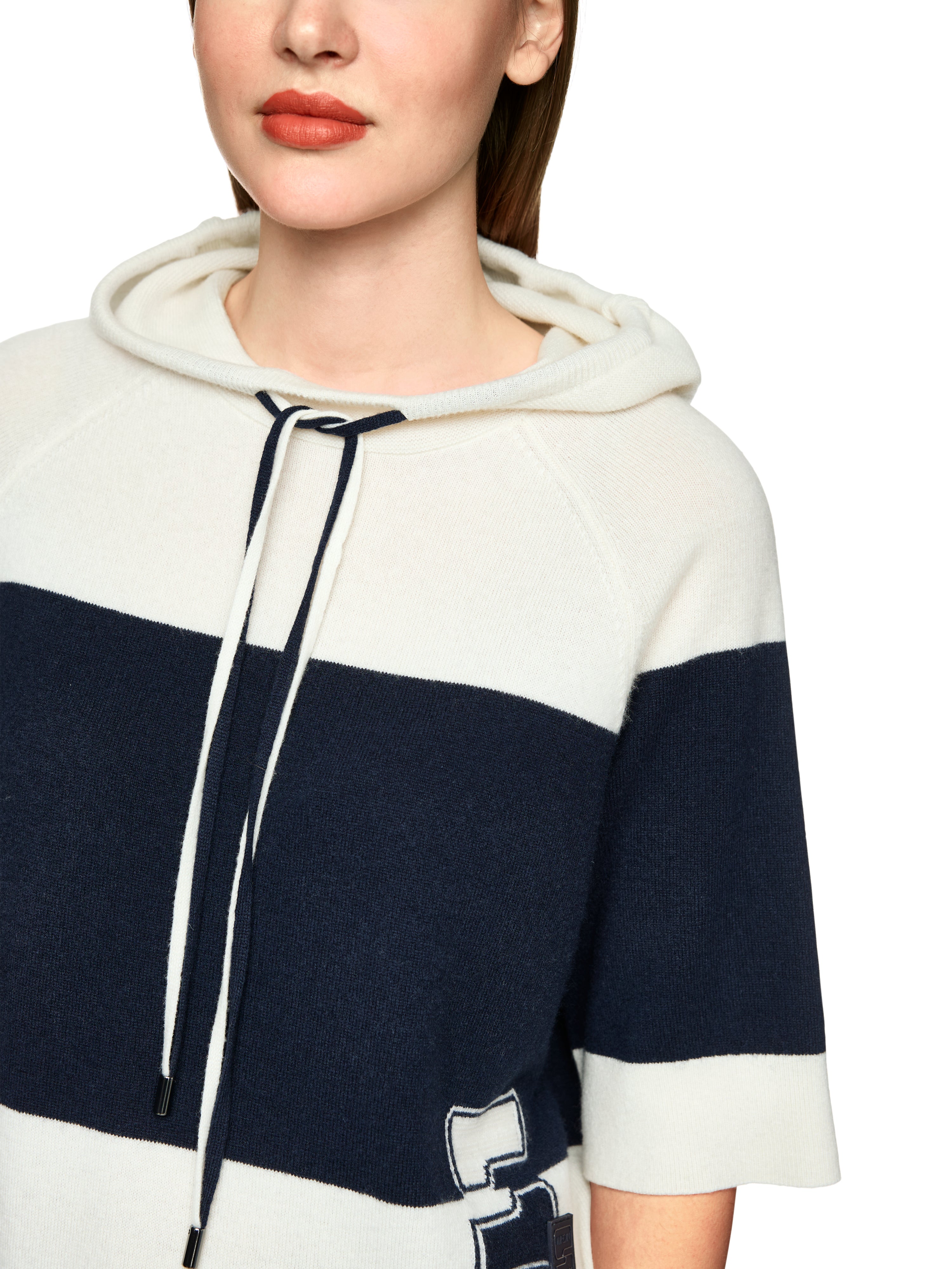 Marc Cain Sports Hooded Jumper with Cashmere Navy