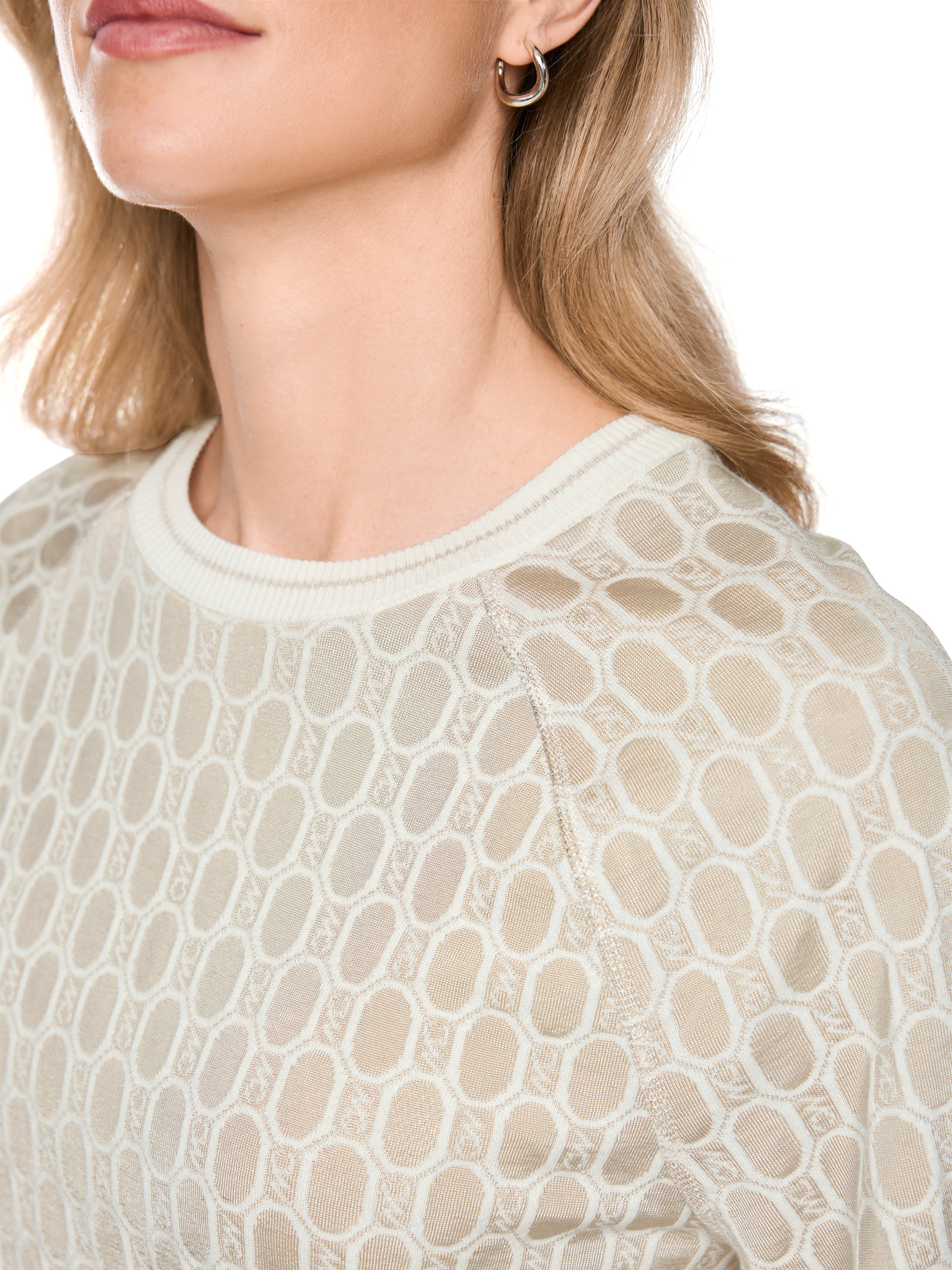 Marc Cain Sports  Jacquard Sweater Smoke BS41.22M06