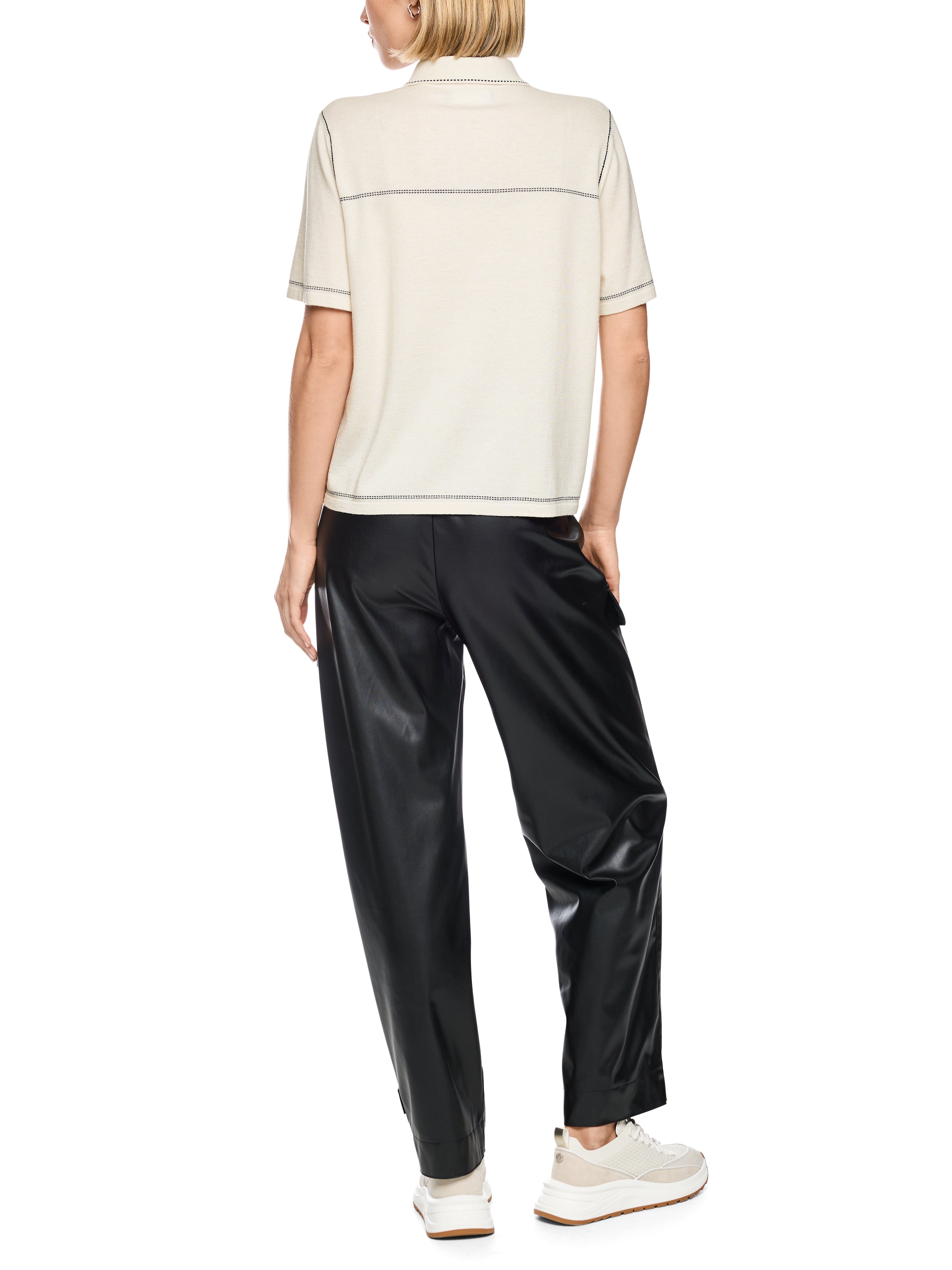 Marc Cain Sports Fine Knit Polo Shirt Smoke BS53.09M80