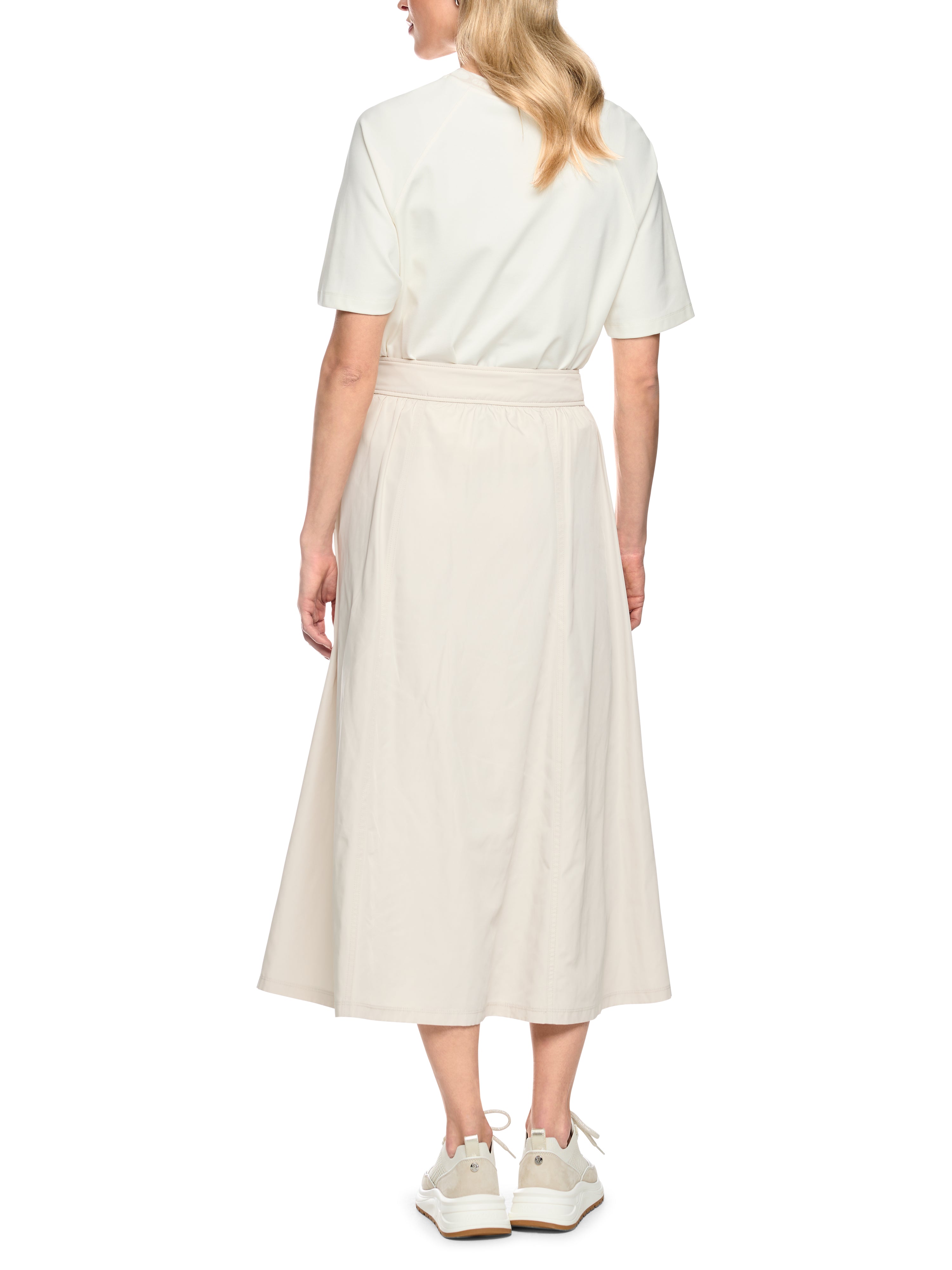 Marc Cain Sports Mid Length Skirt with Shimmer Effect Smoke BS71.01W43